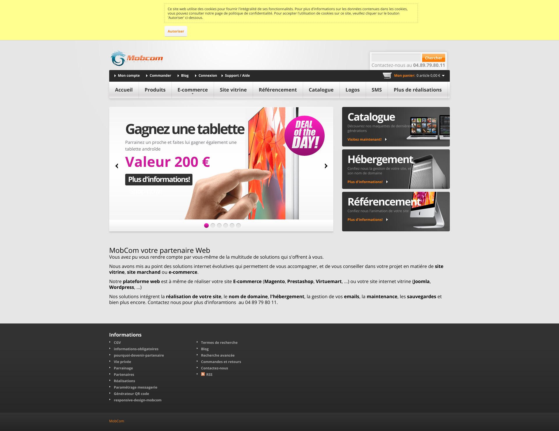 Aperçu du site