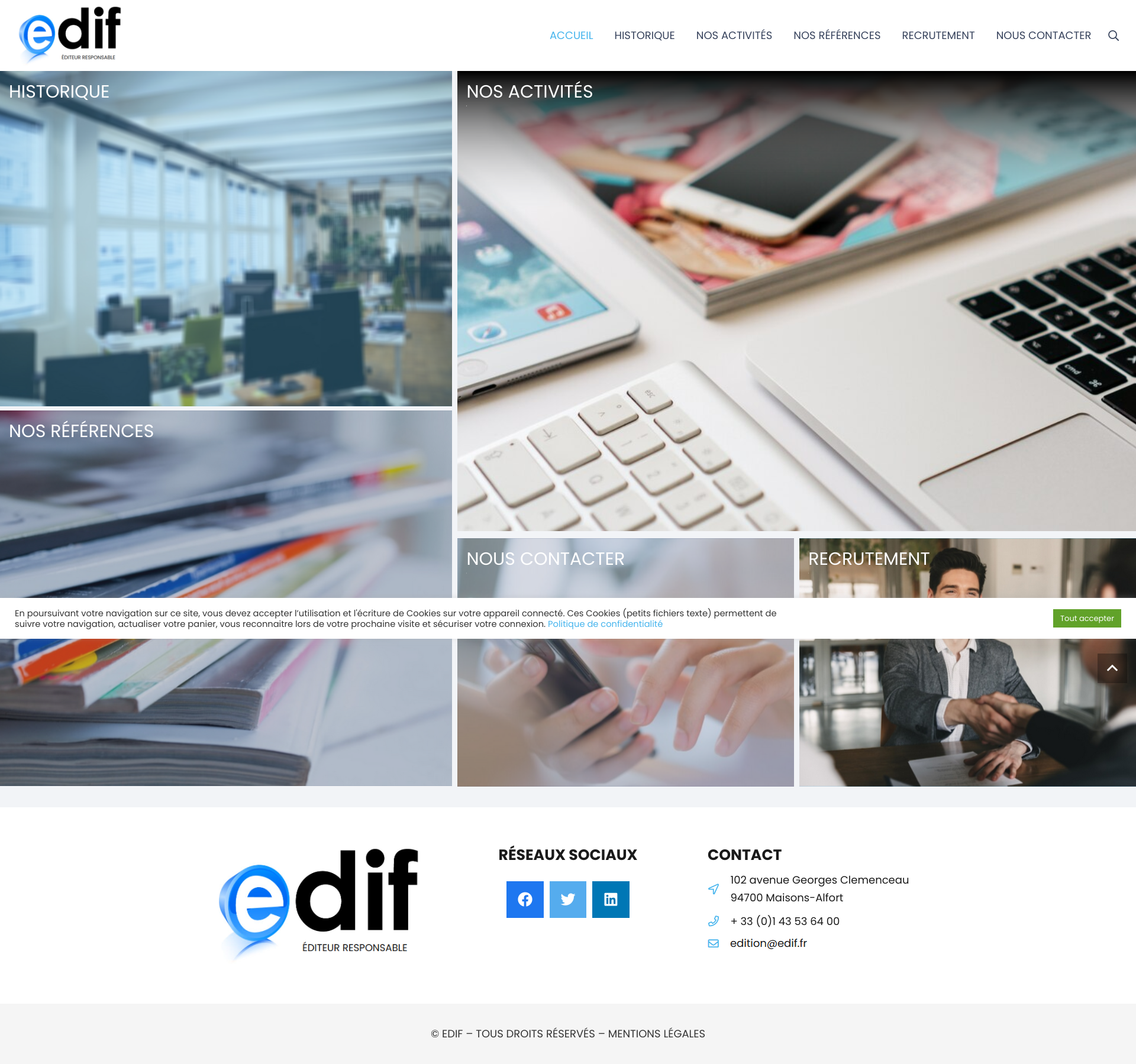 Aperçu du site