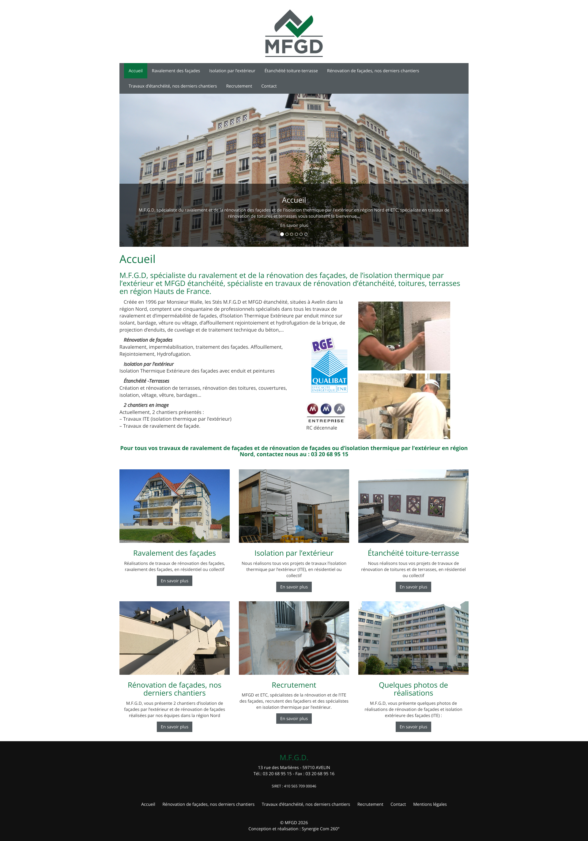 Aperçu du site