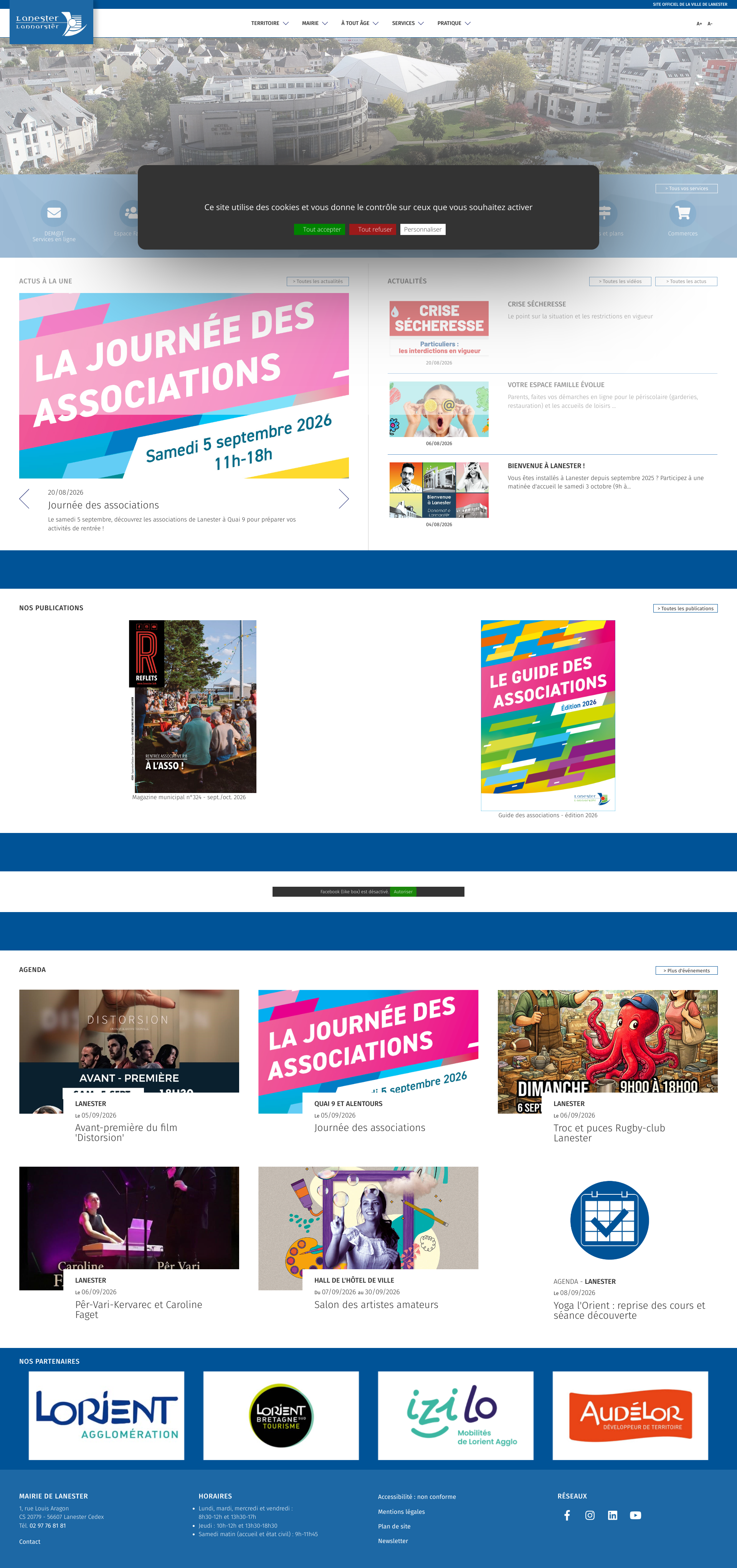 Aperçu du site