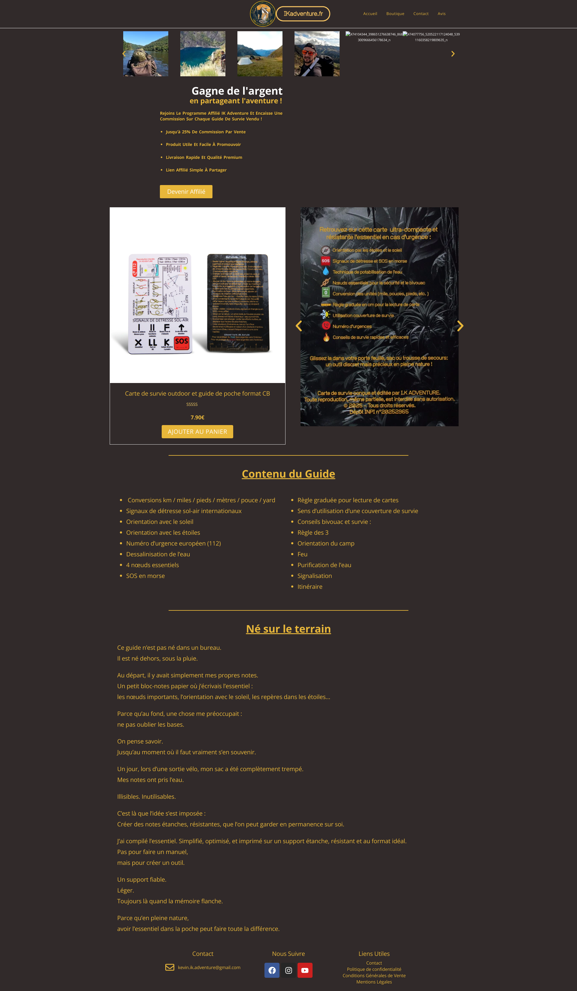 Aperçu du site