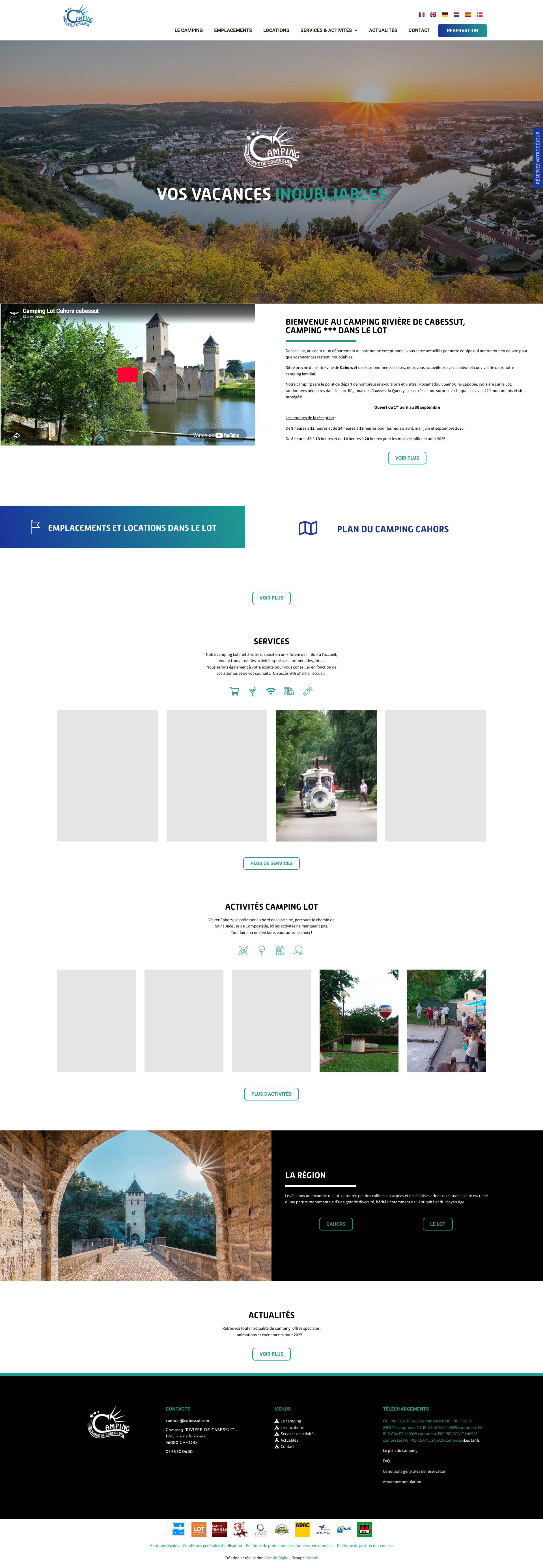 Aperçu du site