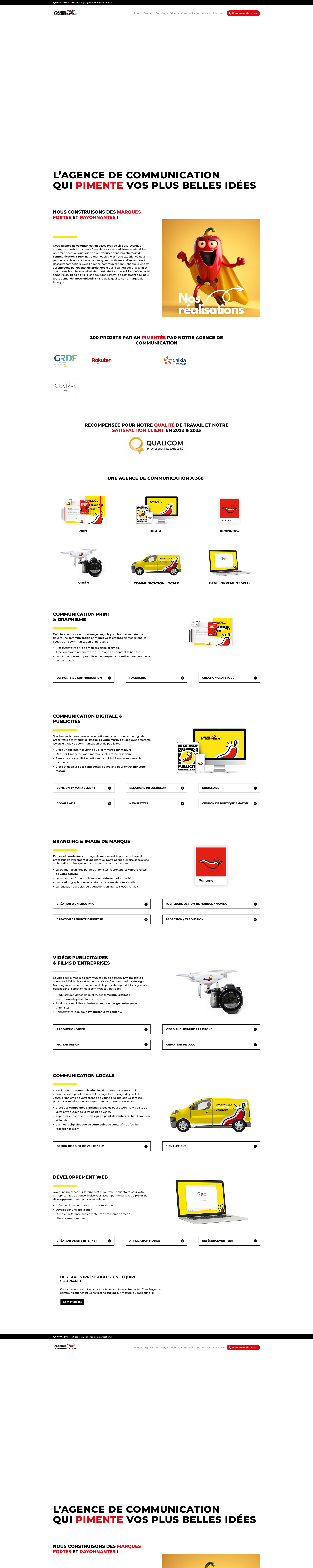 Aperçu du site