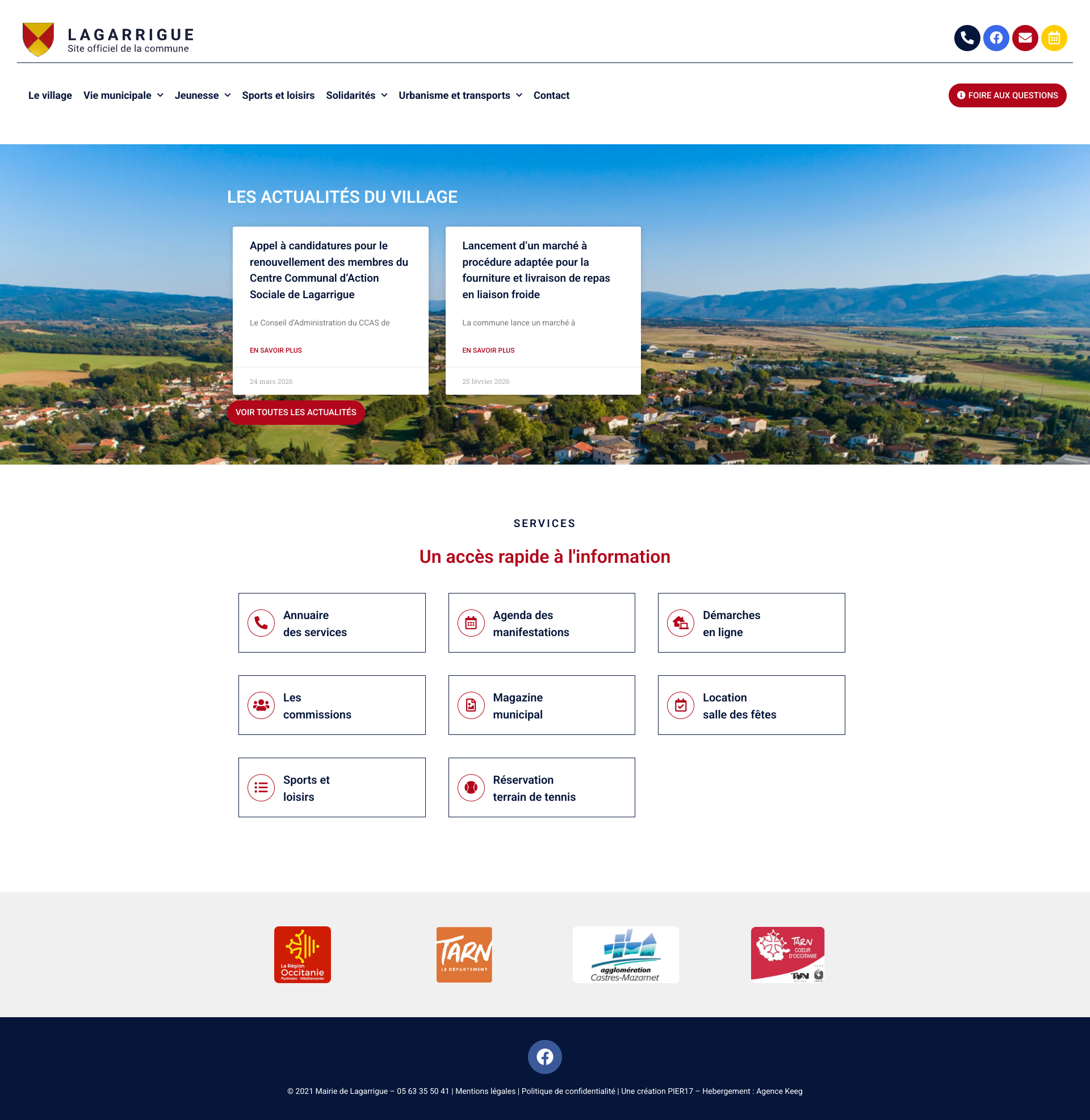 Aperçu du site