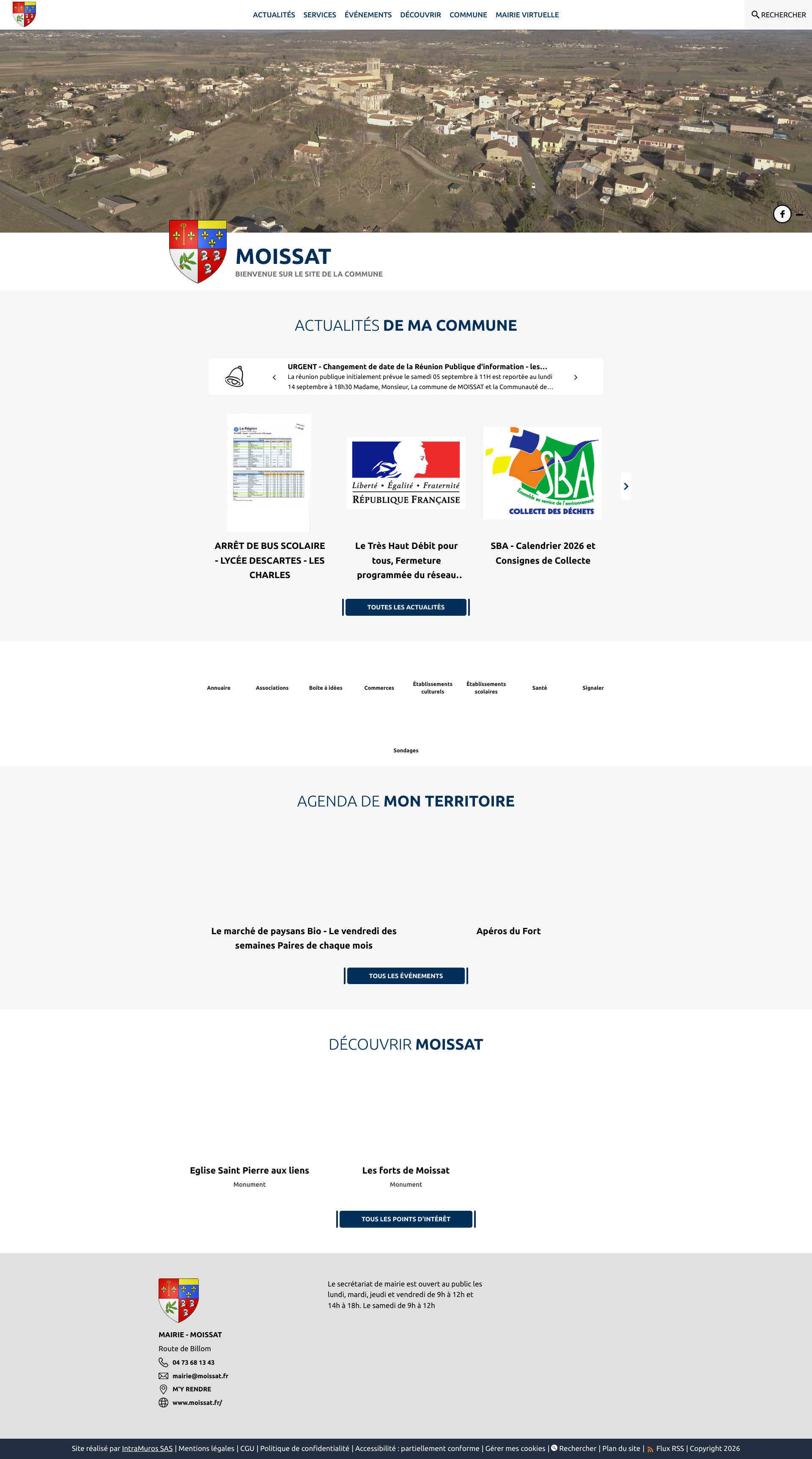 Aperçu du site