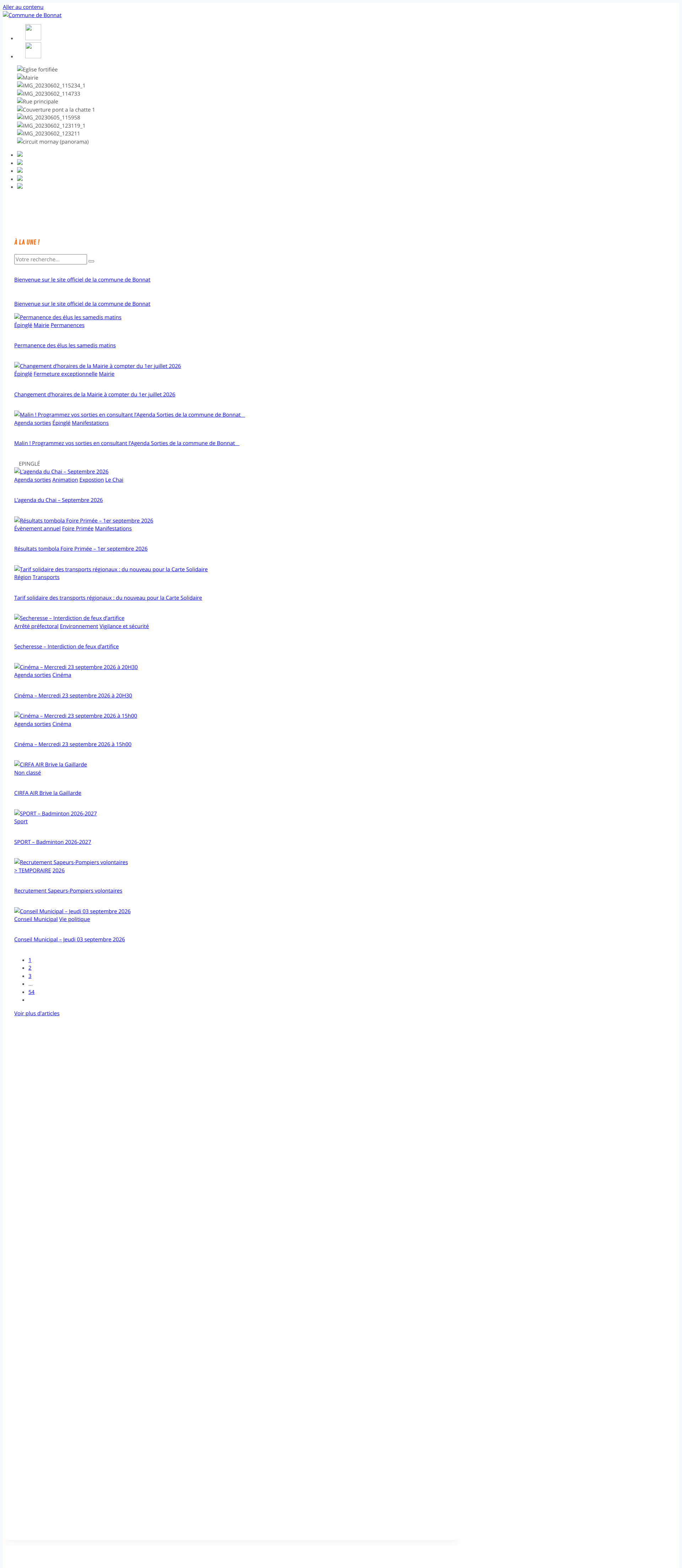 Aperçu du site