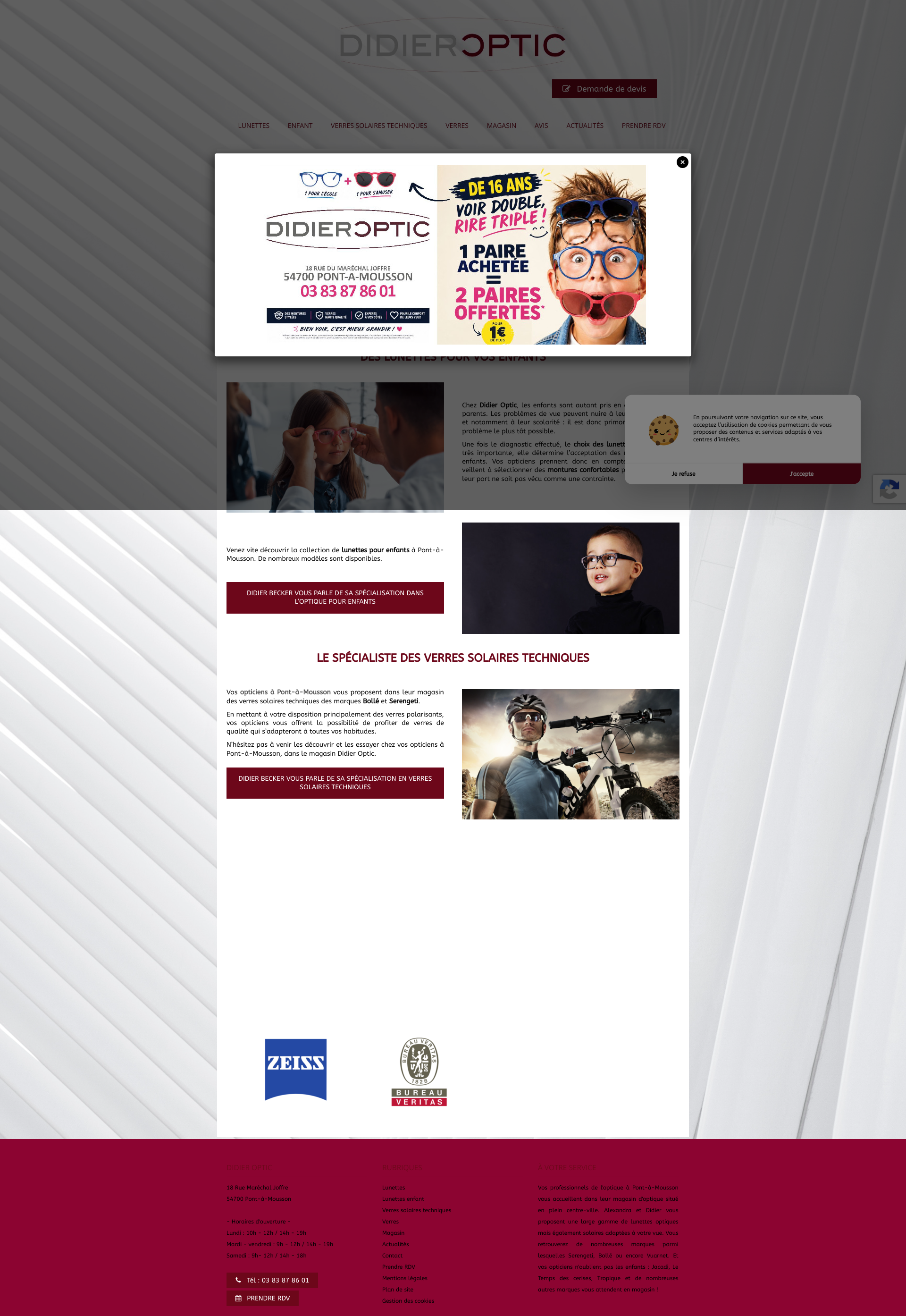 Aperçu du site