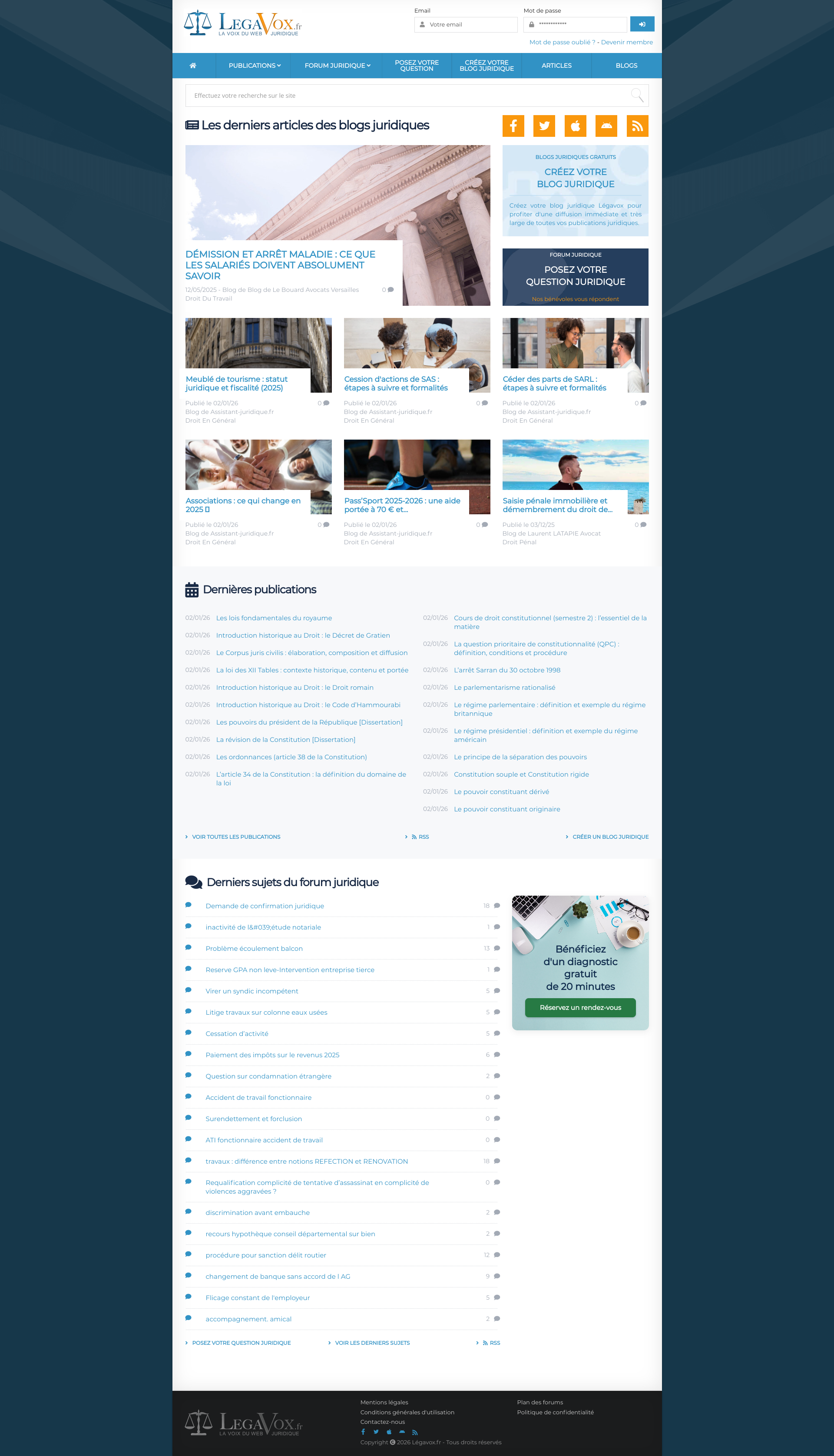 Aperçu du site