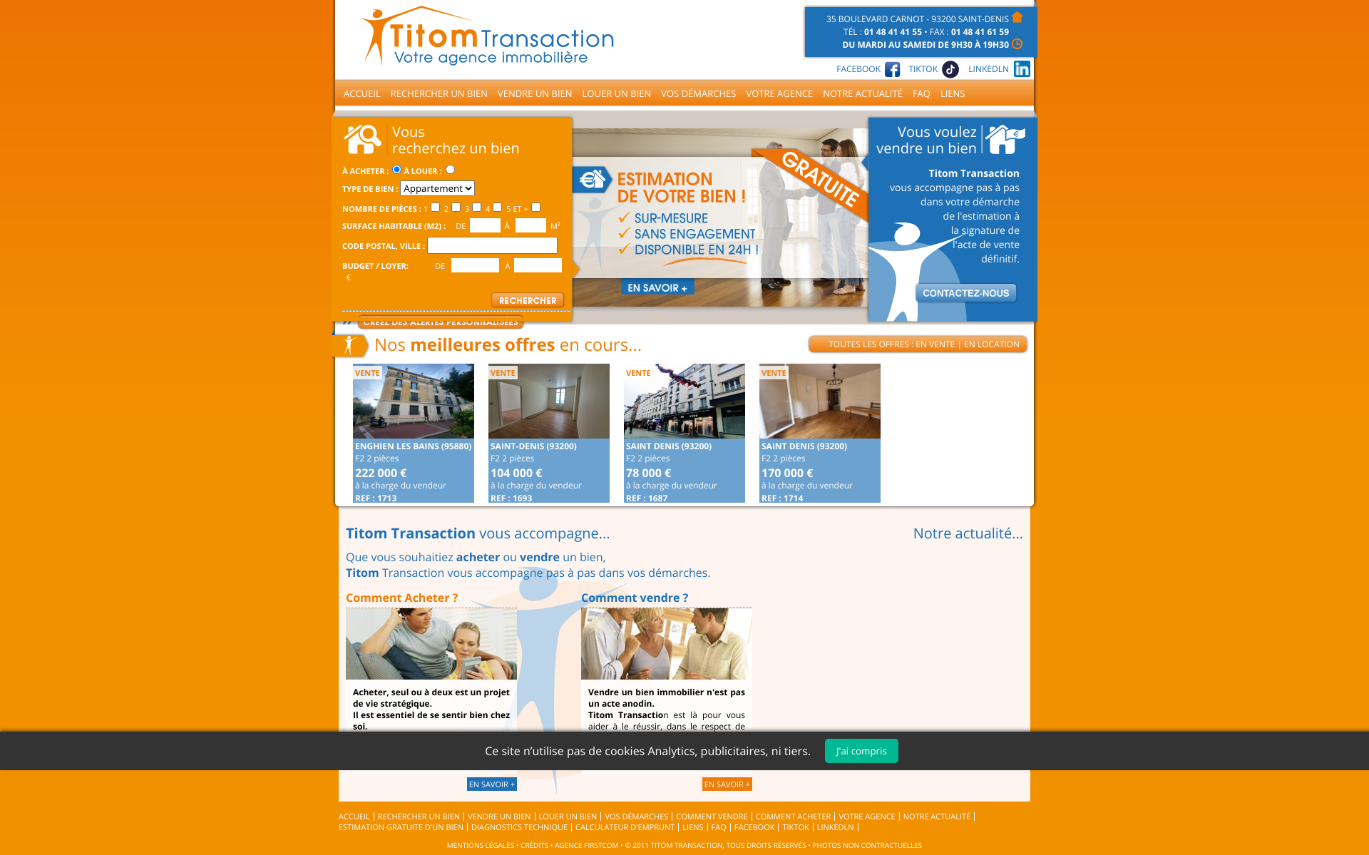 Aperçu du site