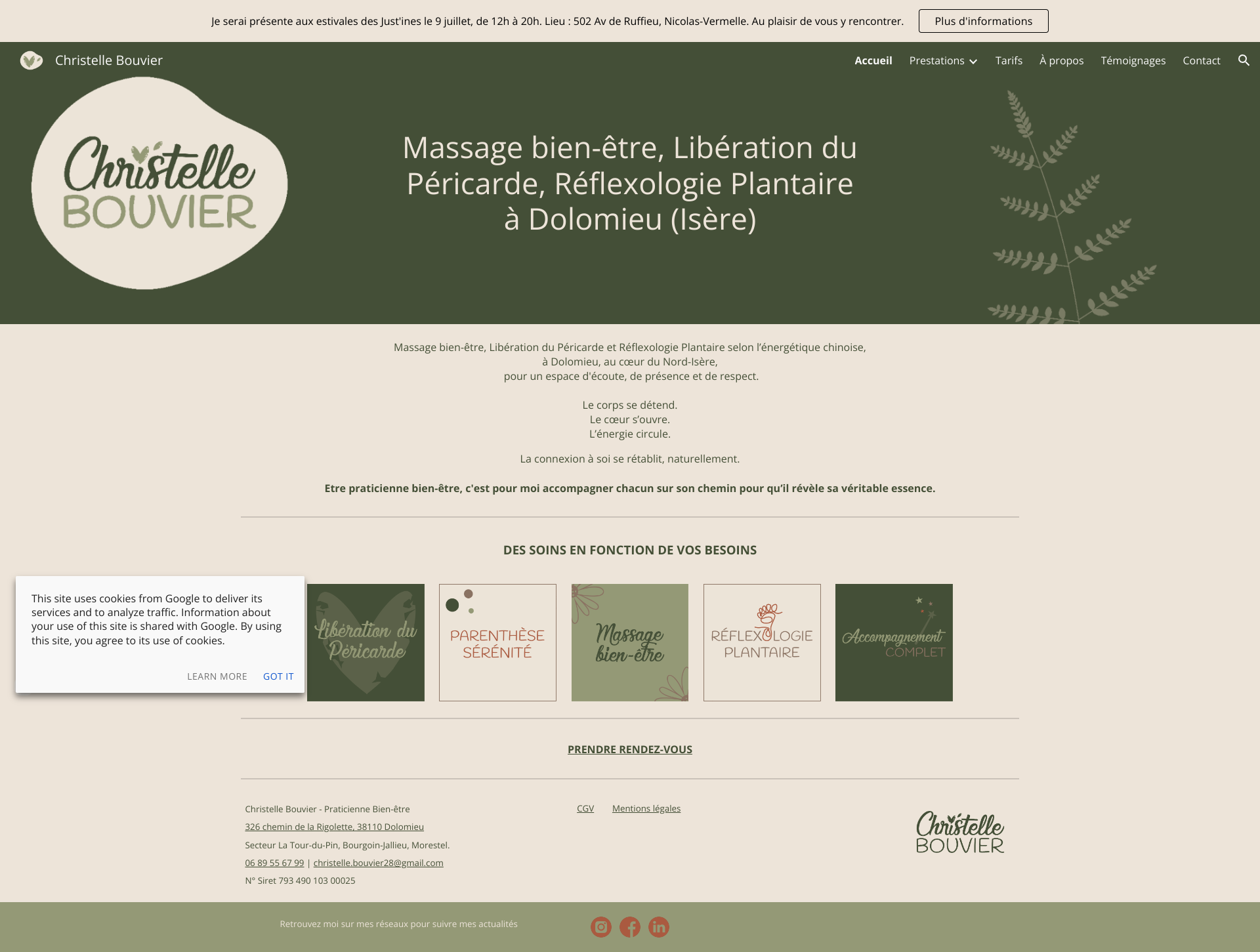 Aperçu du site