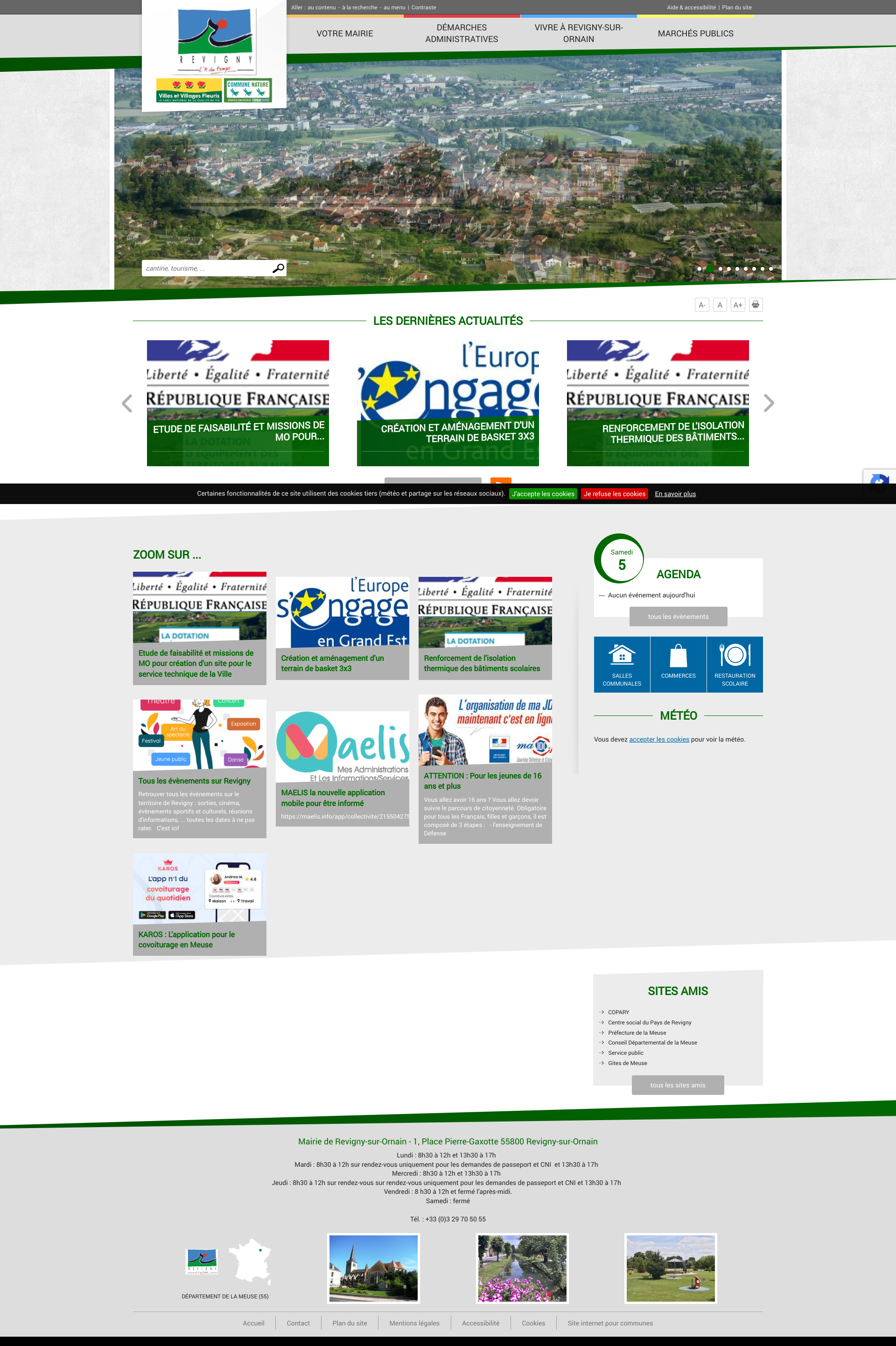Aperçu du site