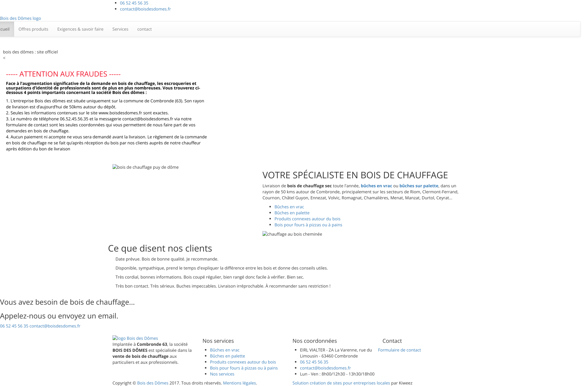 Aperçu du site