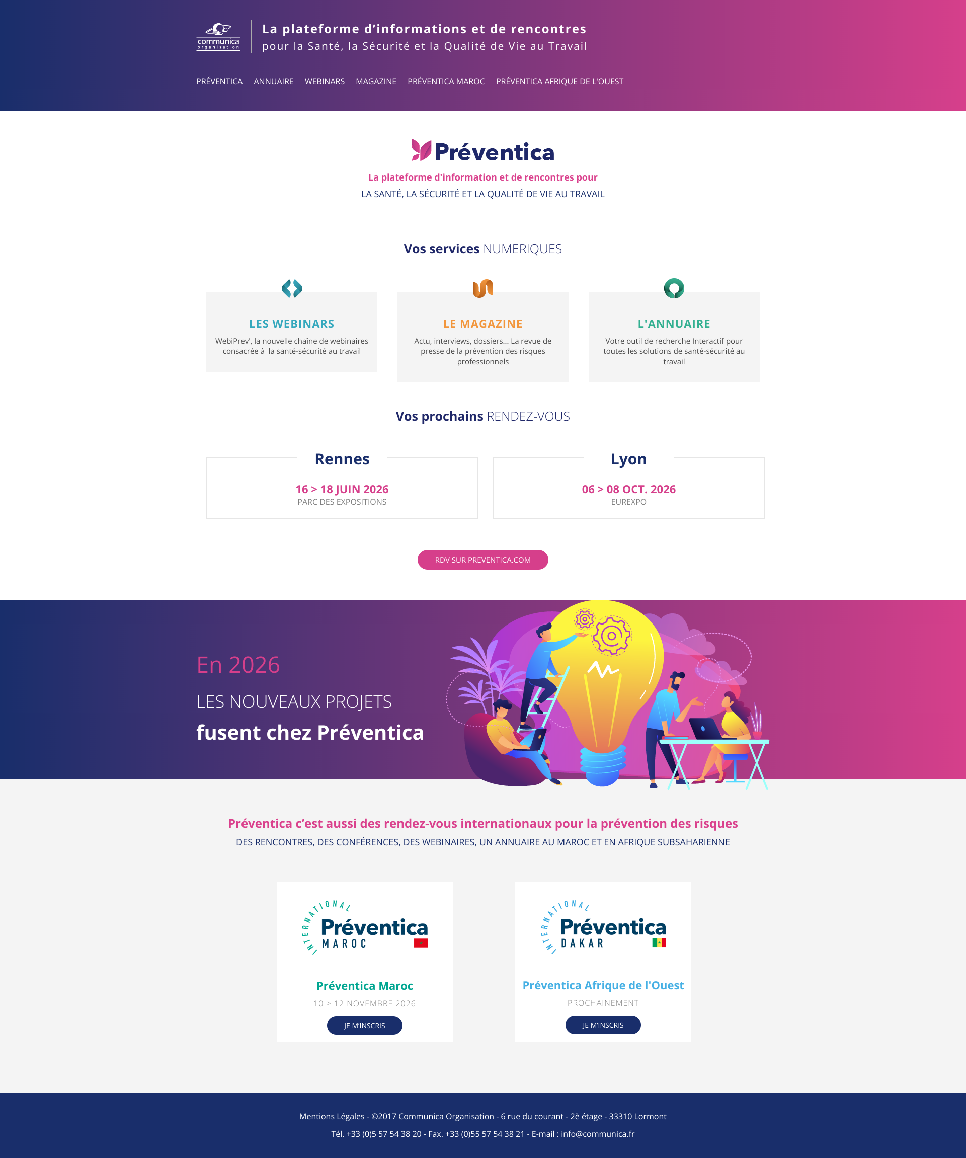 Aperçu du site