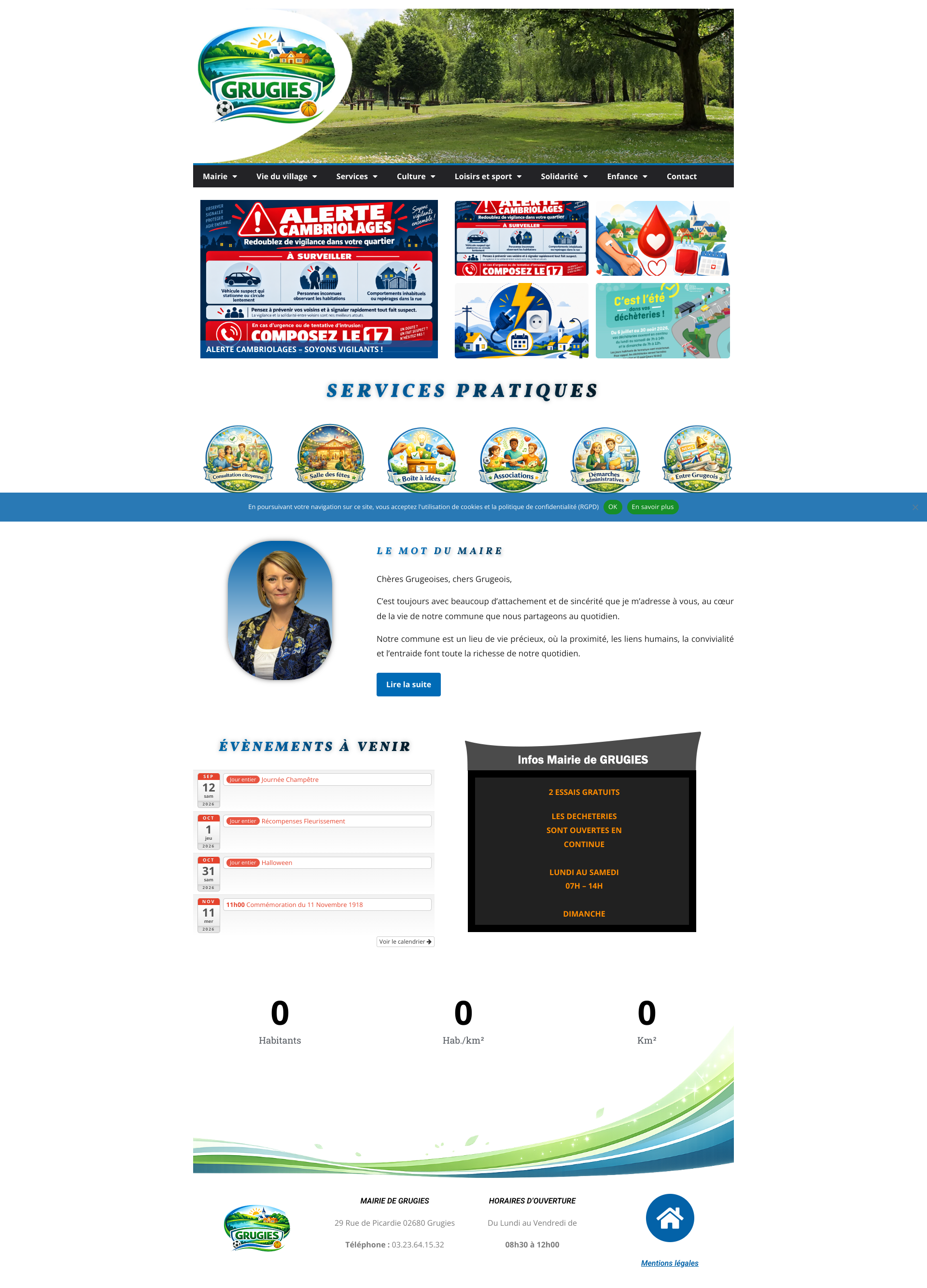 Aperçu du site
