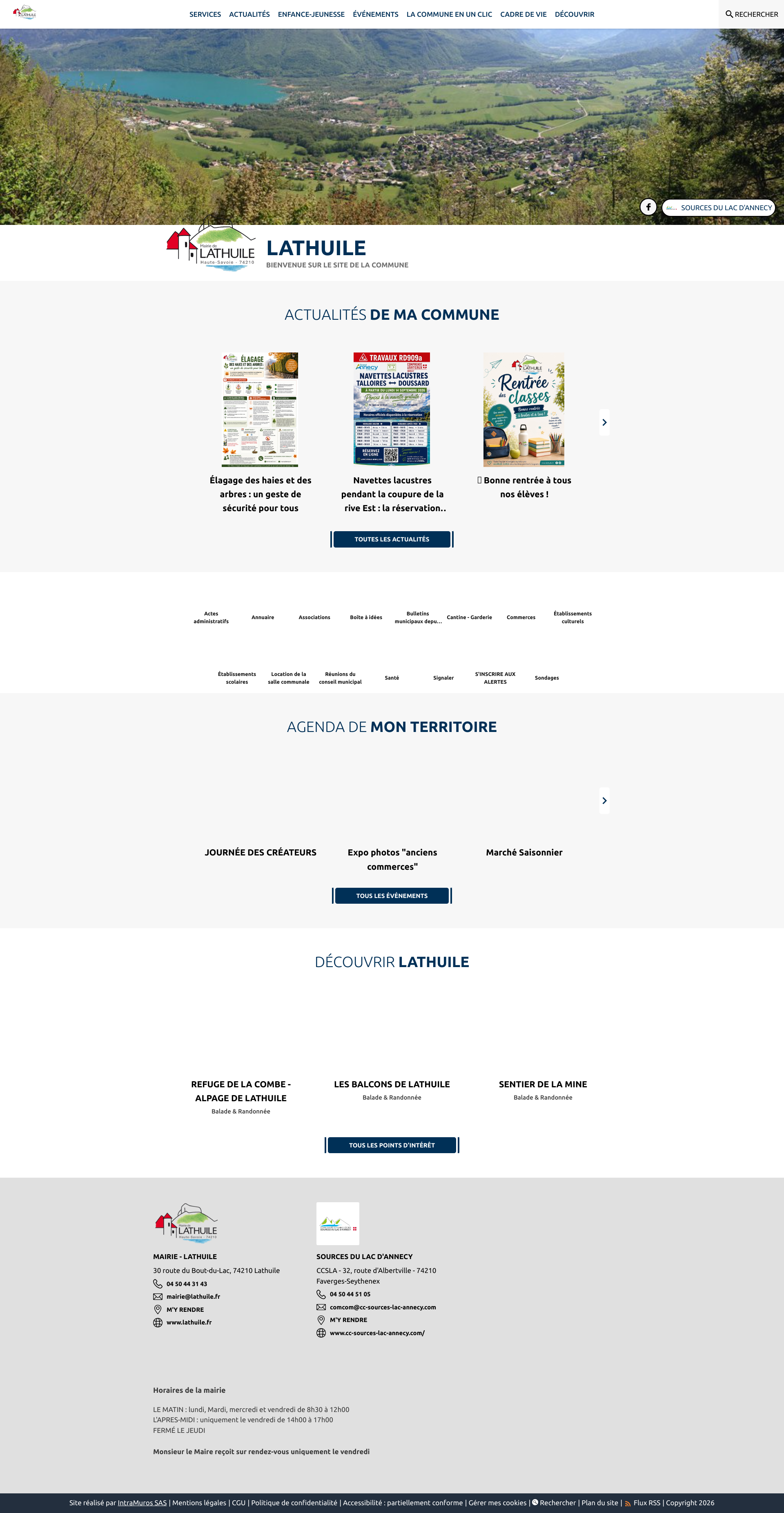 Aperçu du site
