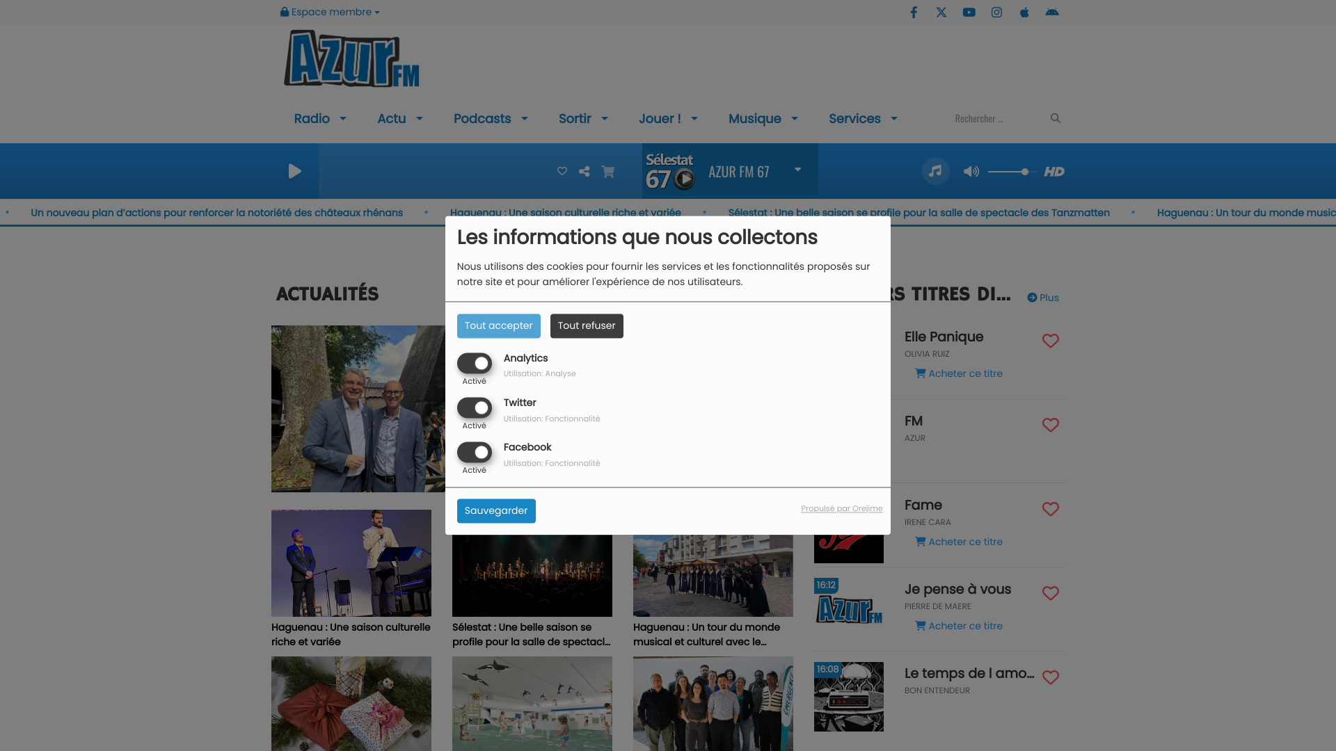 Aperçu du site