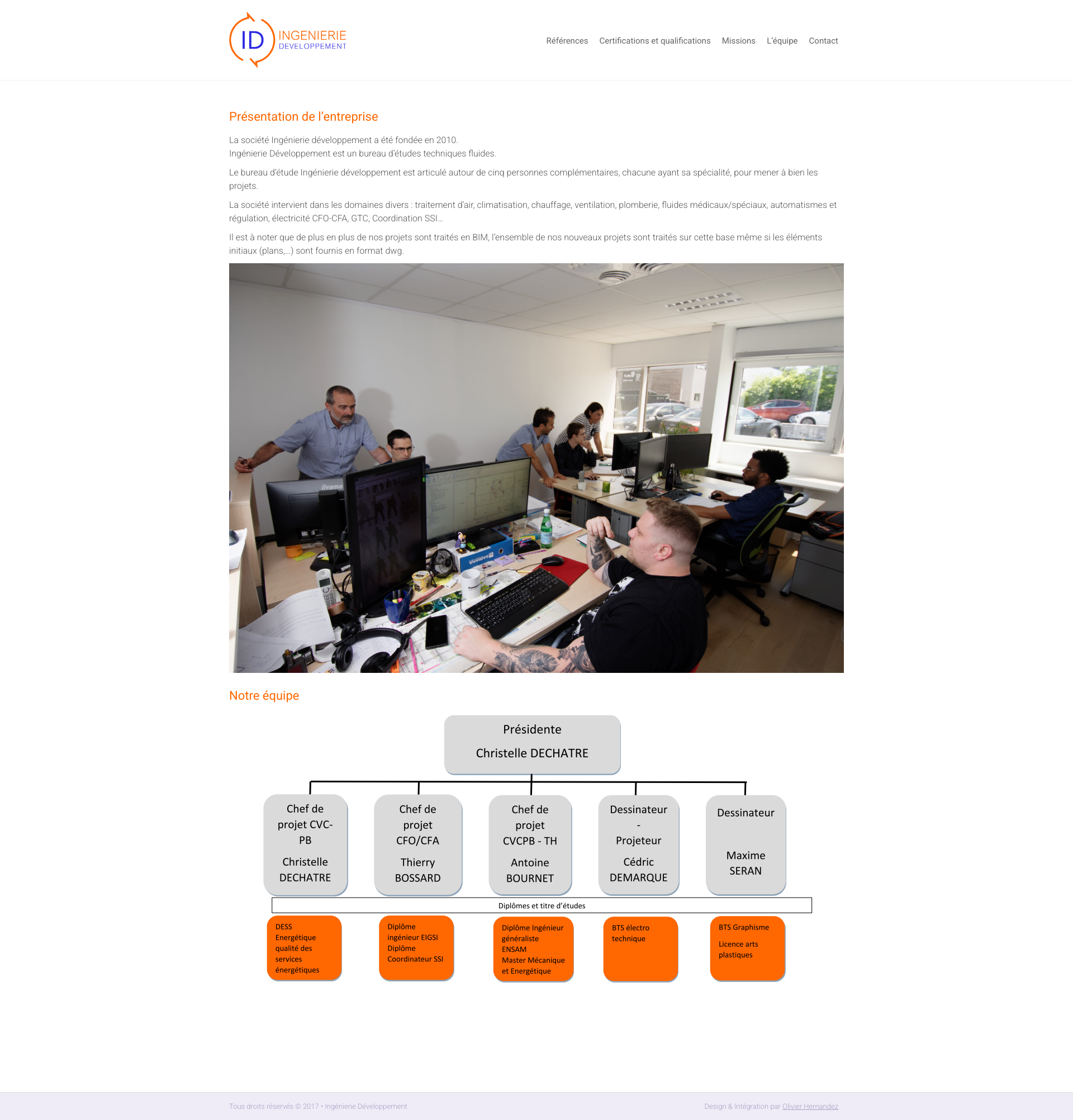 Aperçu du site