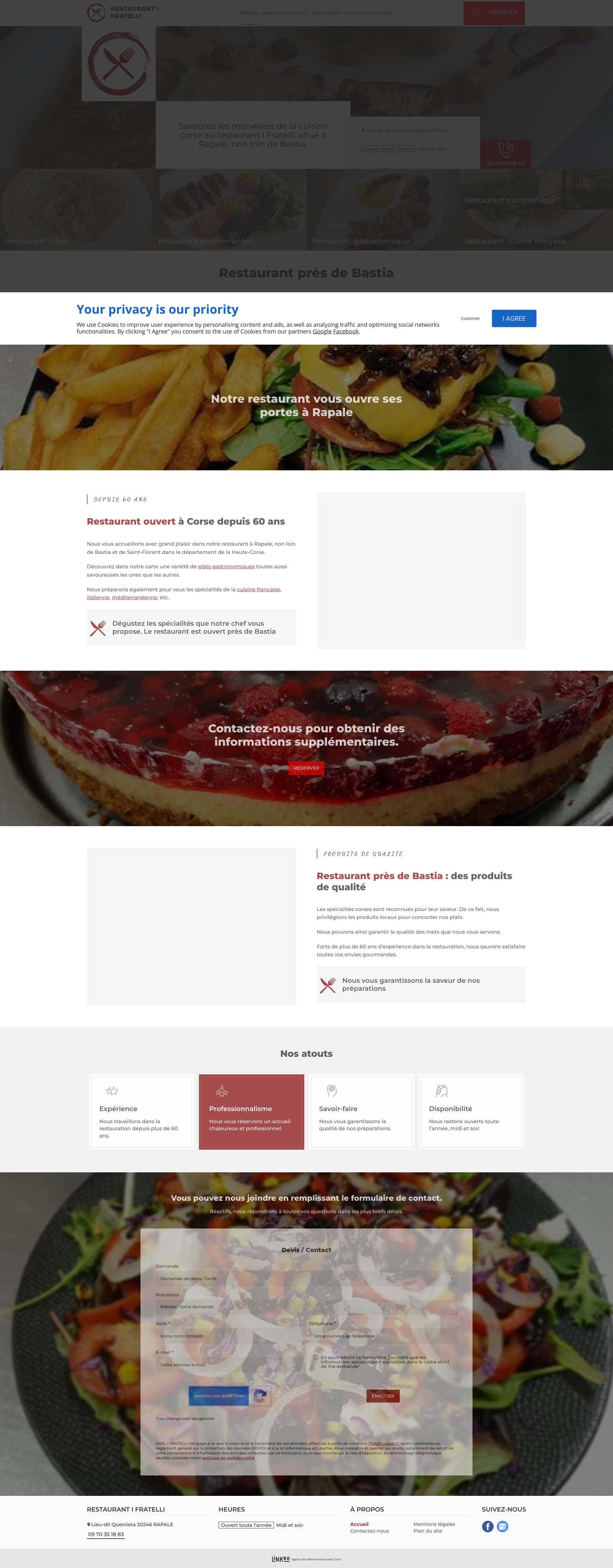 Aperçu du site