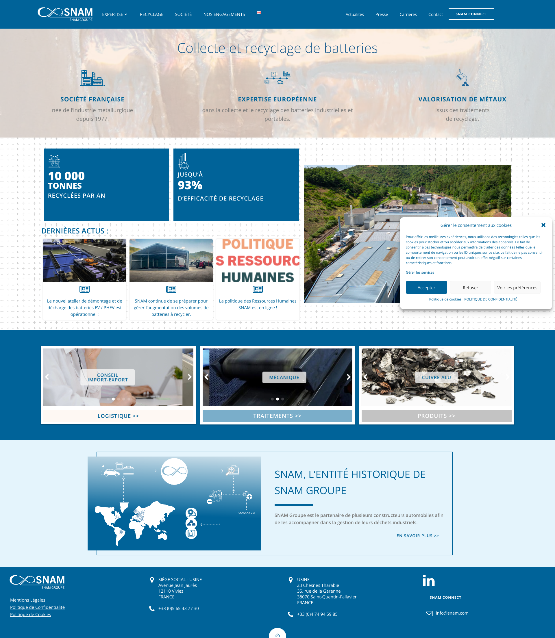 Aperçu du site