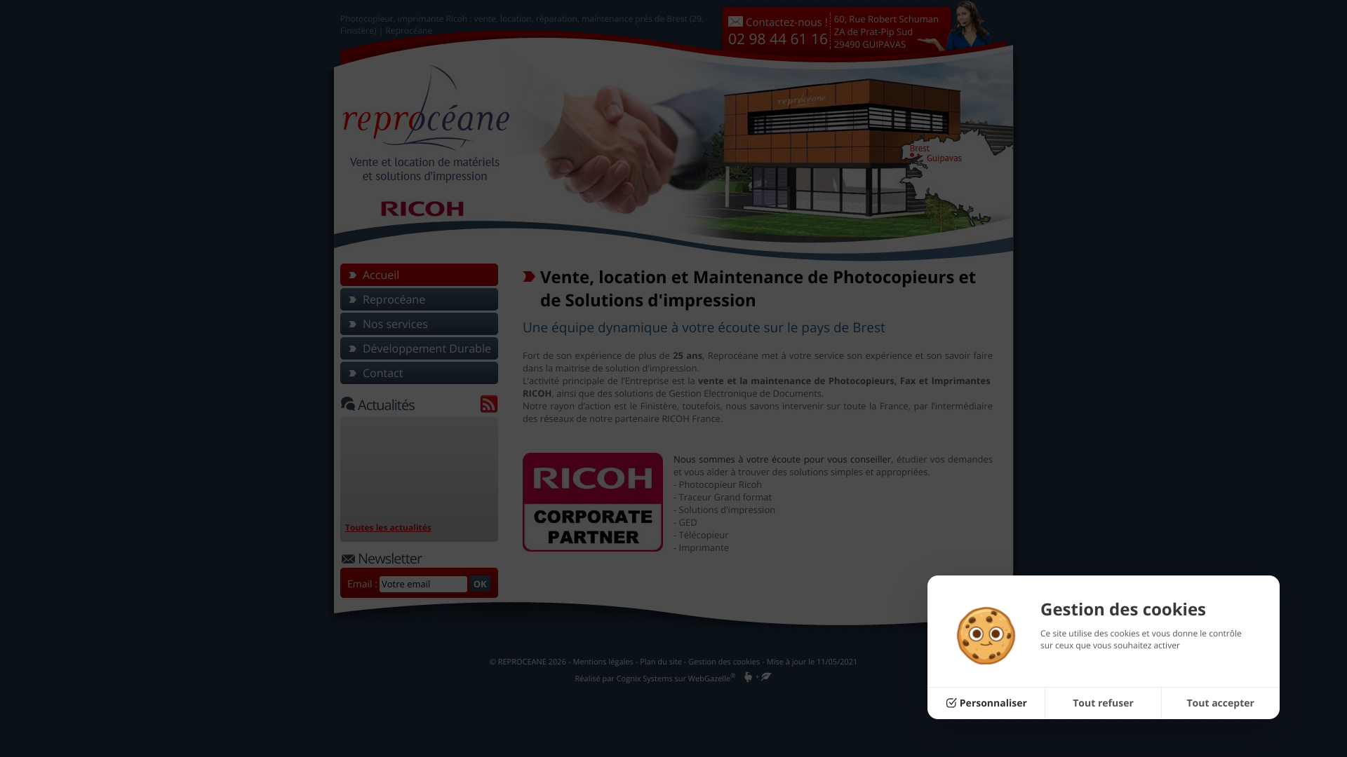 Aperçu du site