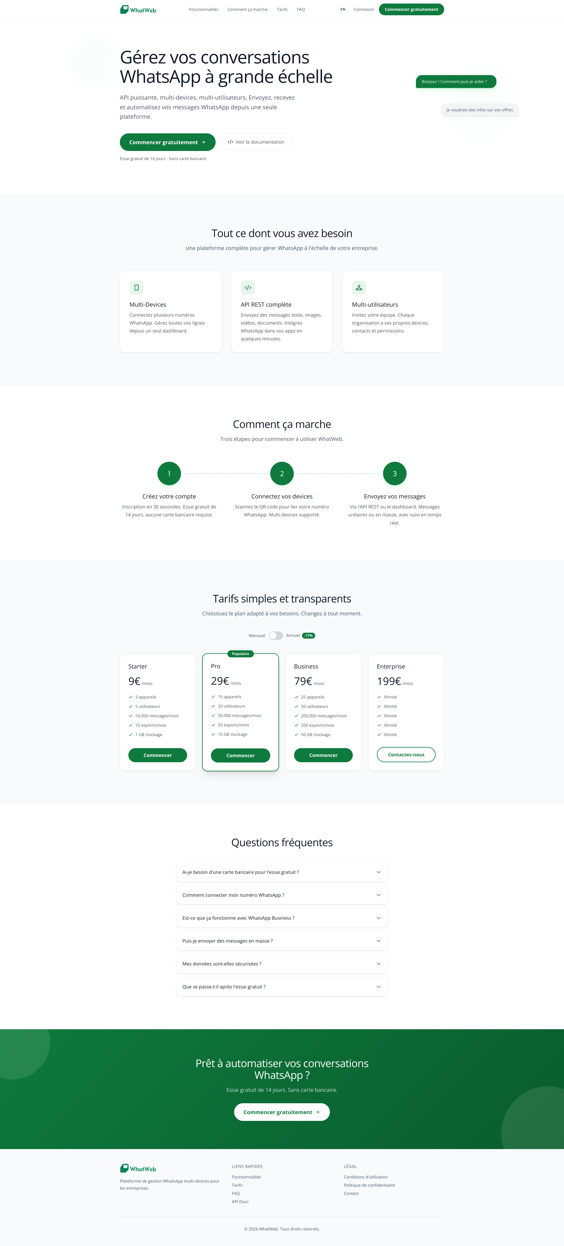 Aperçu du site
