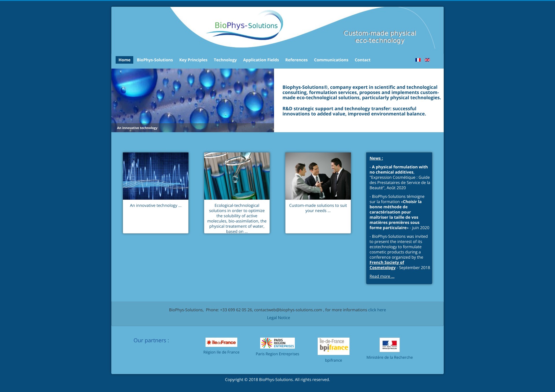 Aperçu du site