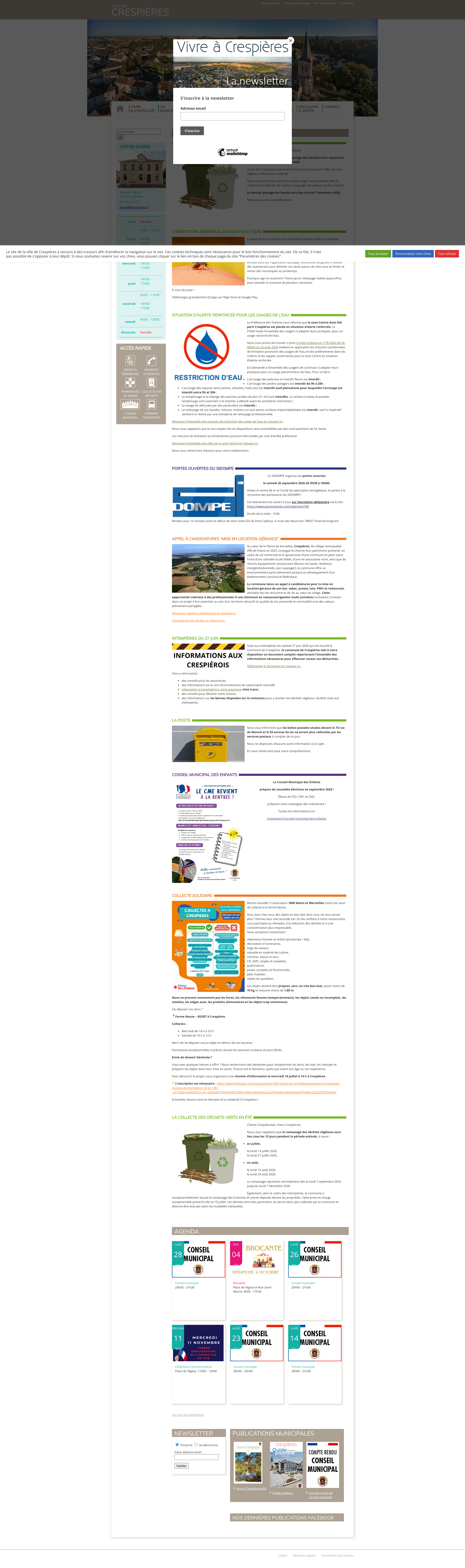 Aperçu du site