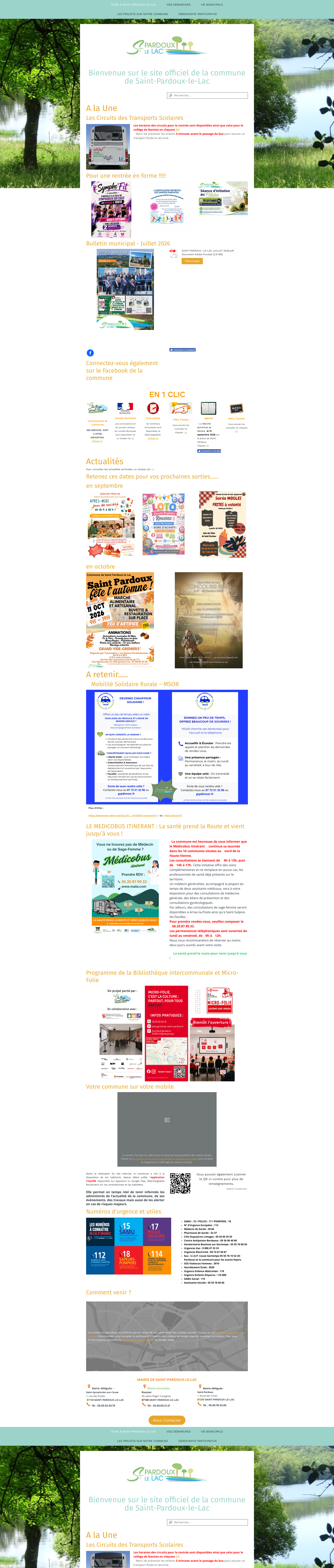 Aperçu du site