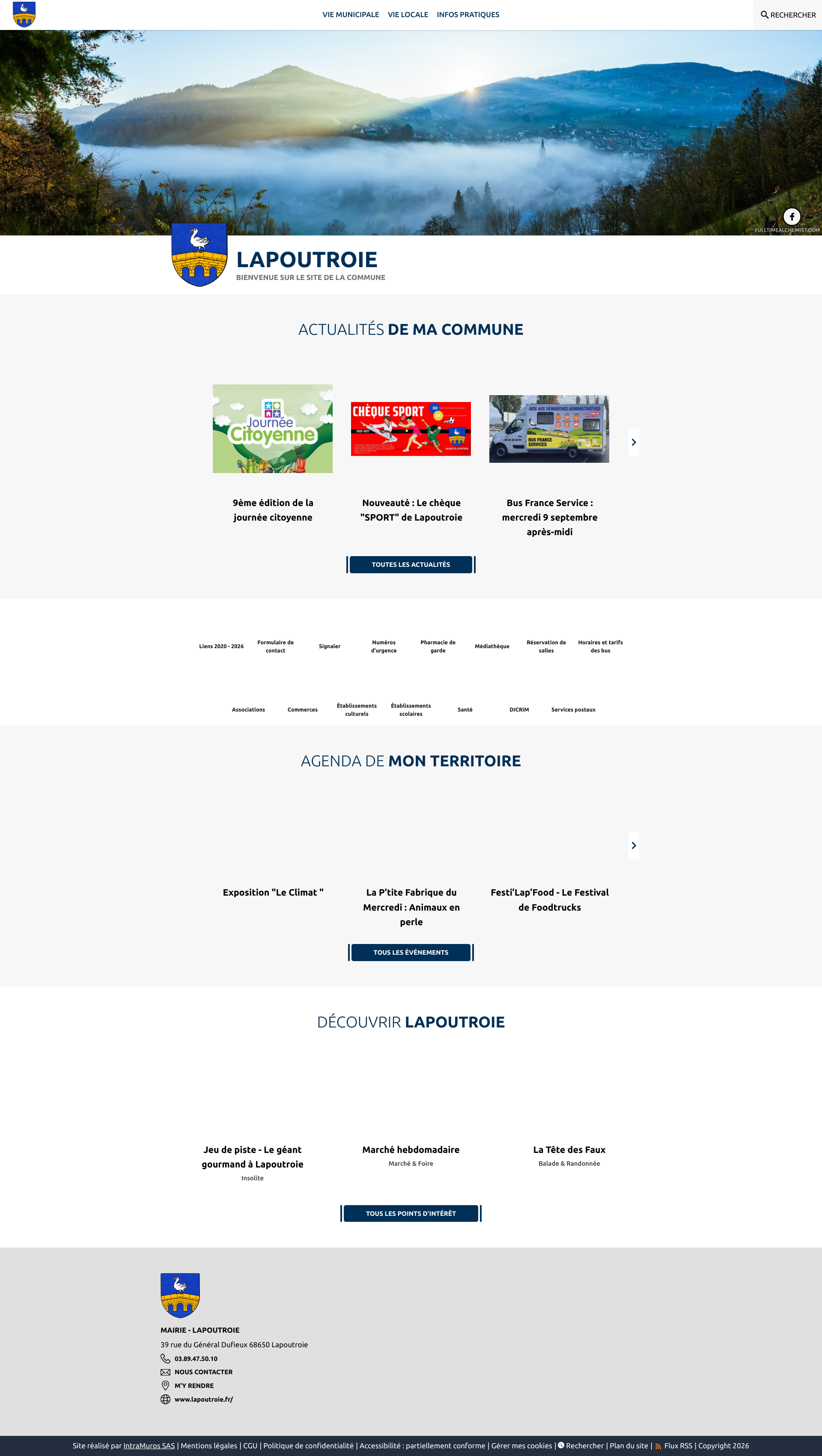 Aperçu du site