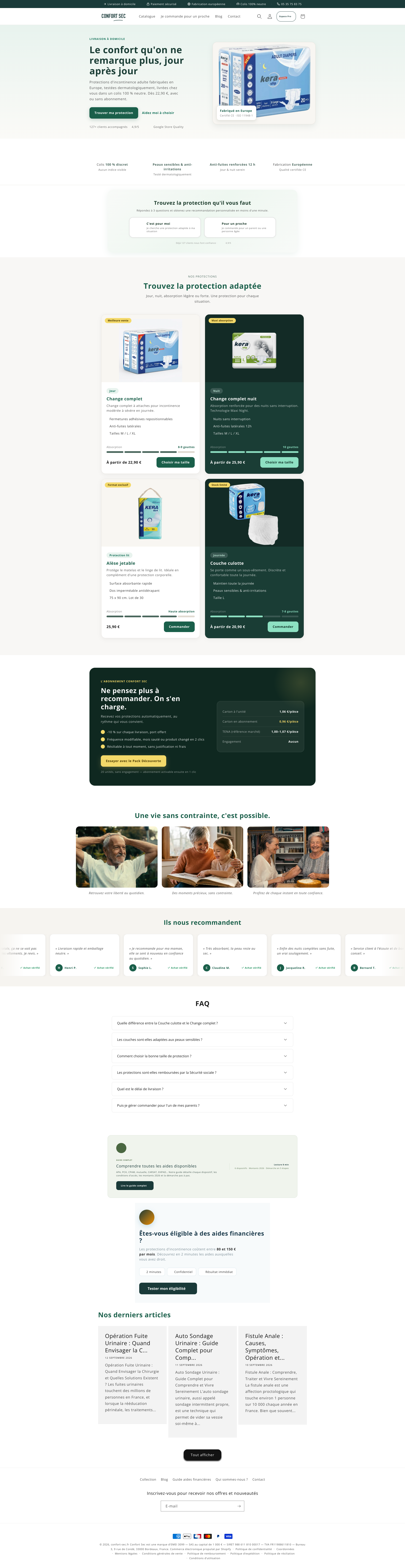 Aperçu du site