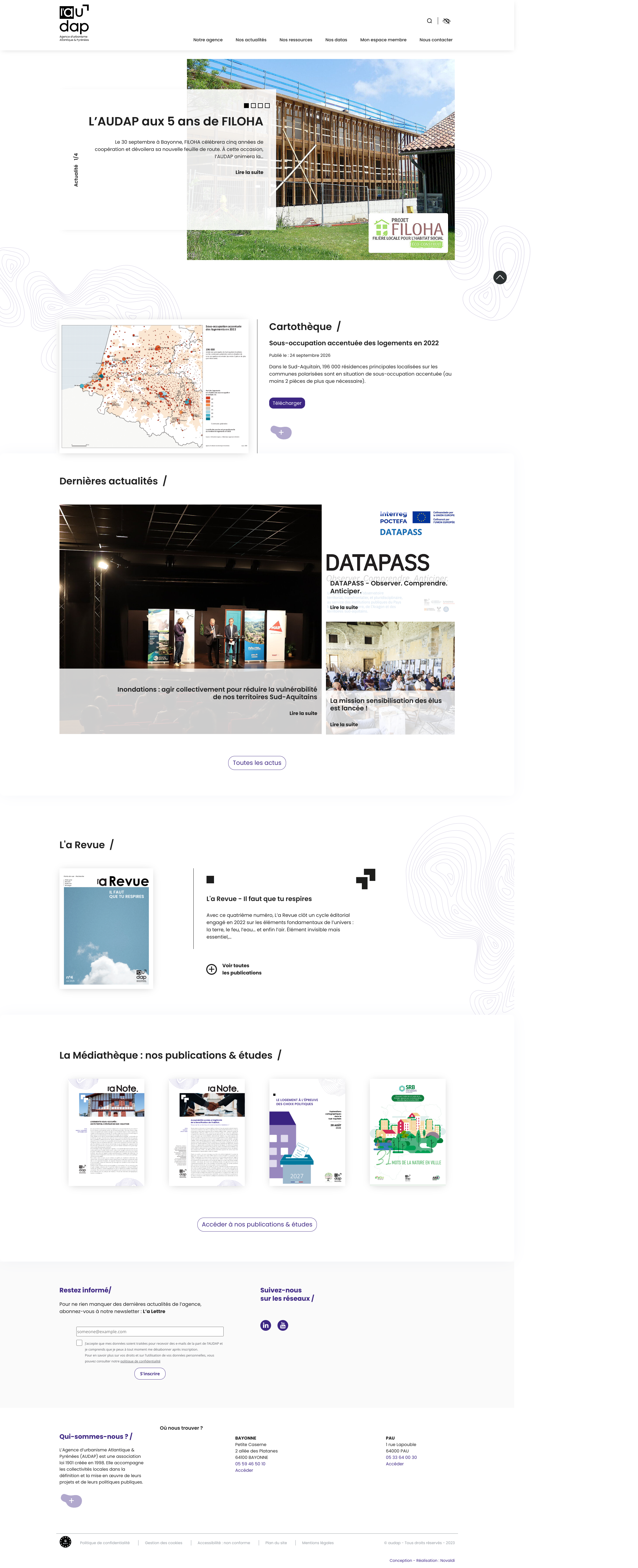 Aperçu du site