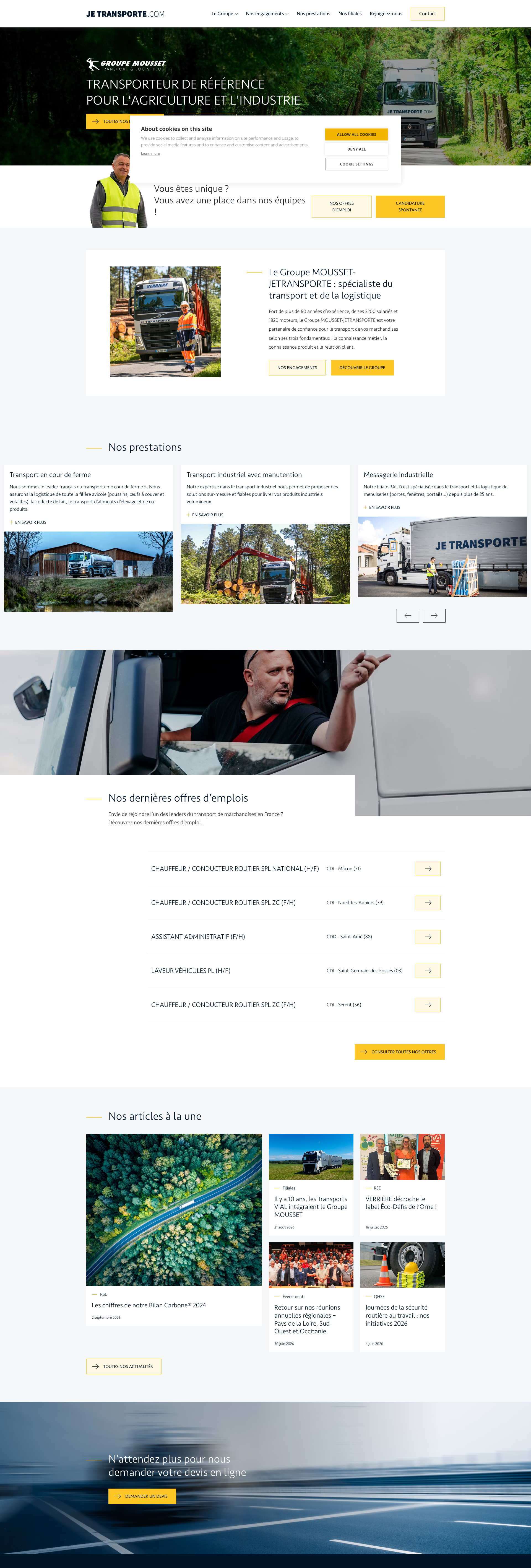 Aperçu du site