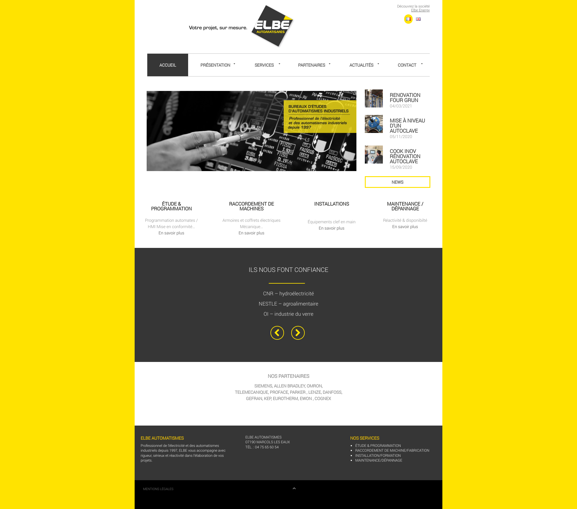 Aperçu du site