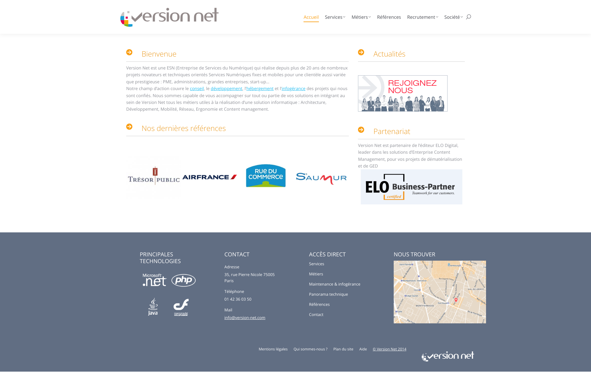Aperçu du site