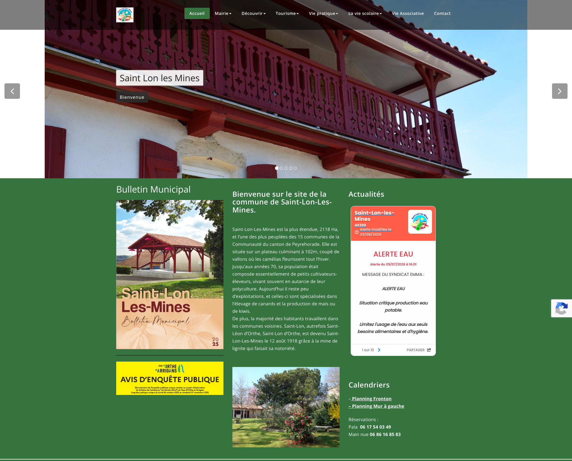 Aperçu du site