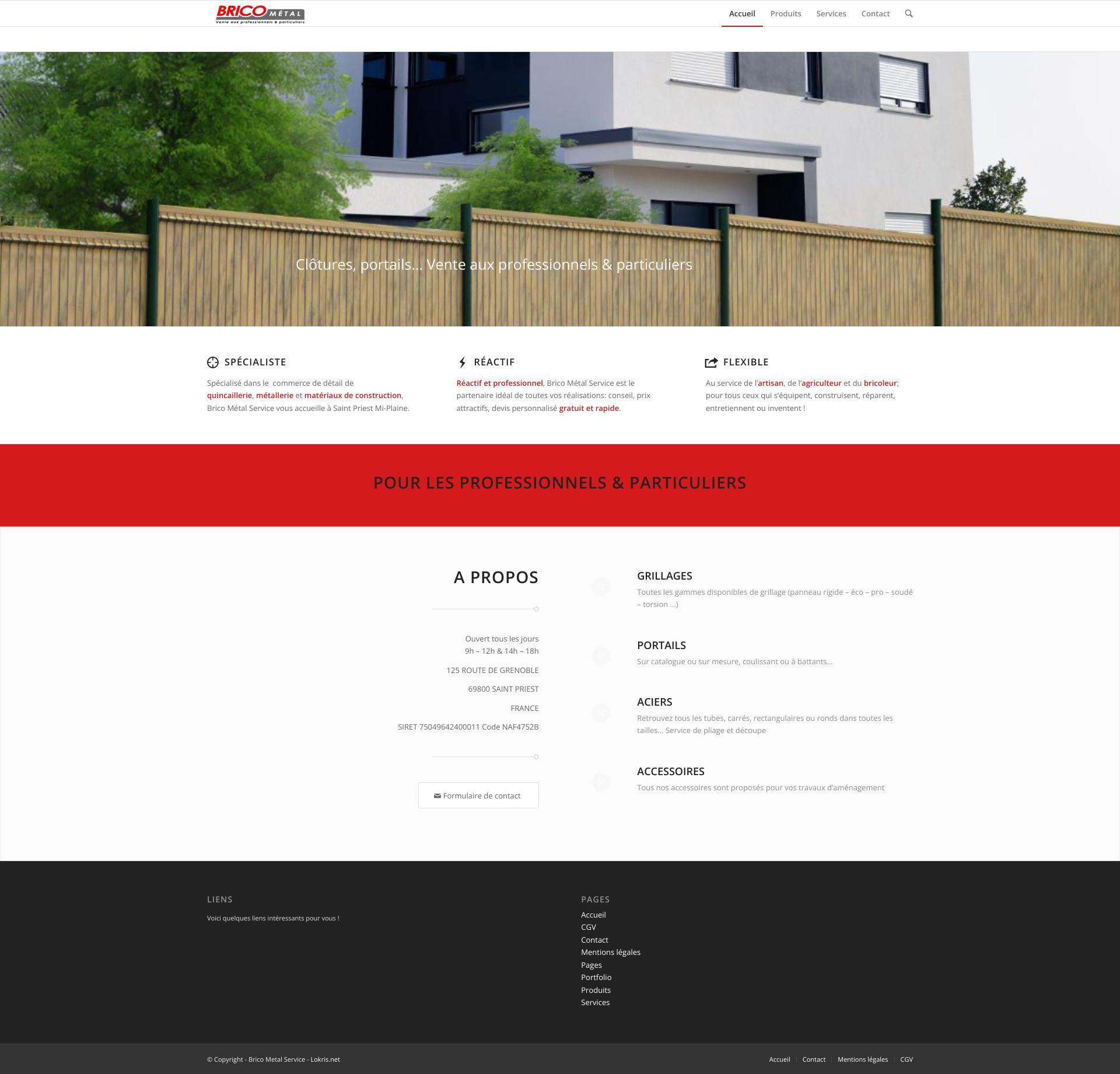 Aperçu du site