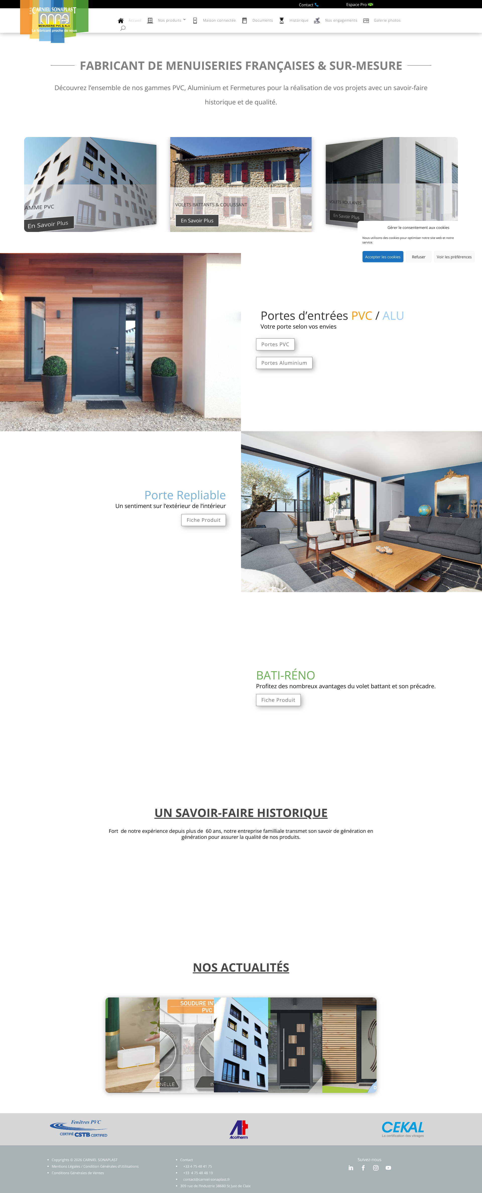 Aperçu du site