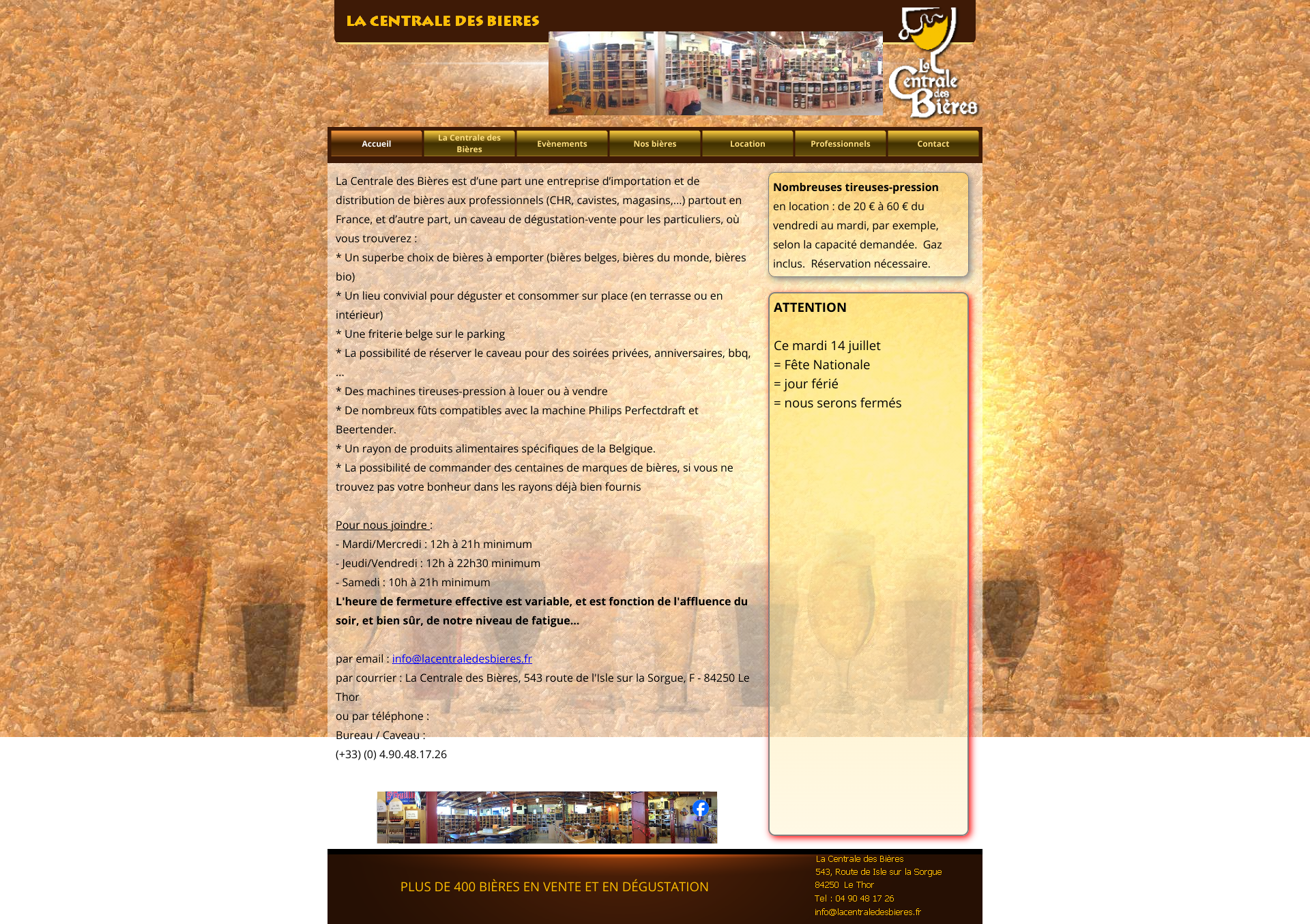 Aperçu du site