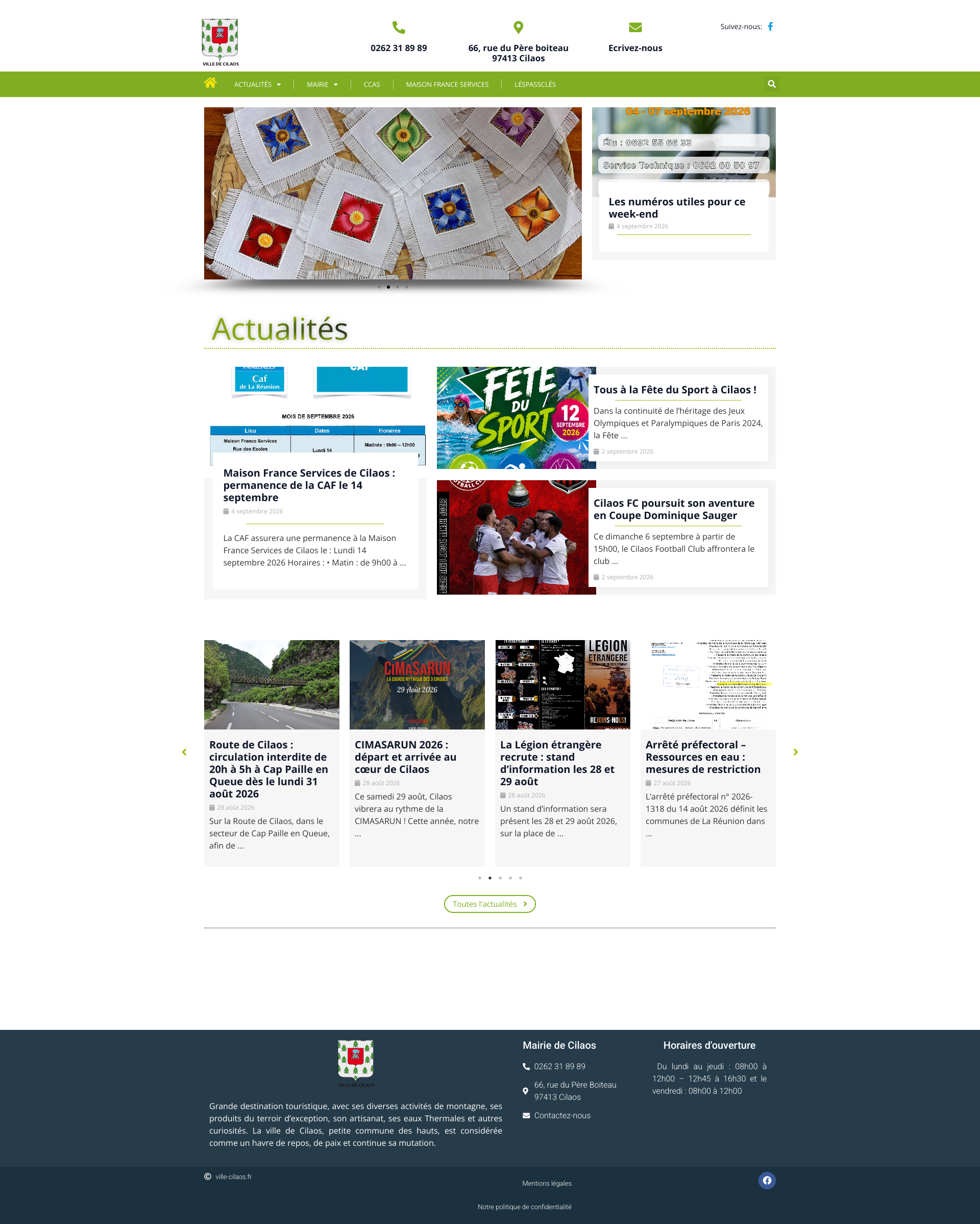 Aperçu du site