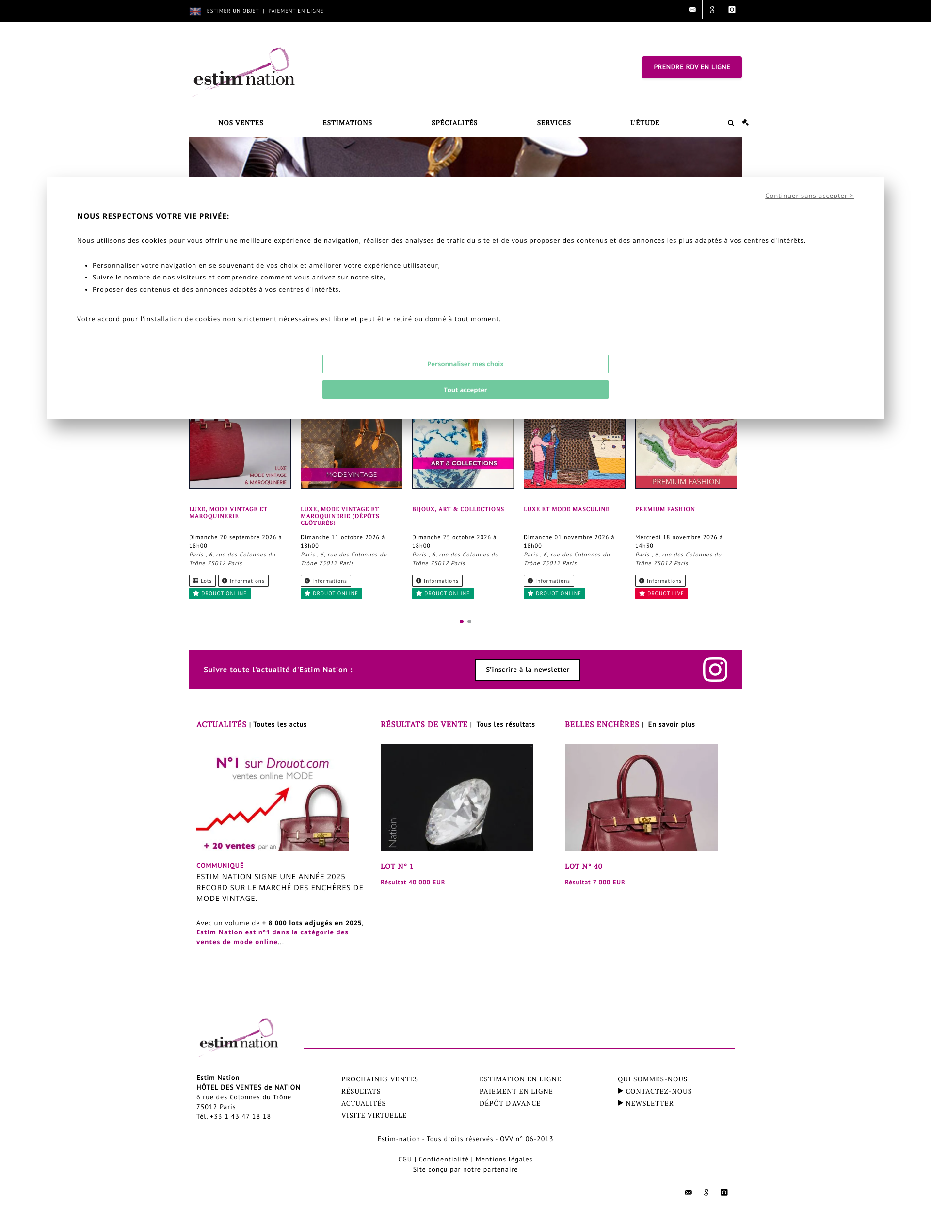 Aperçu du site