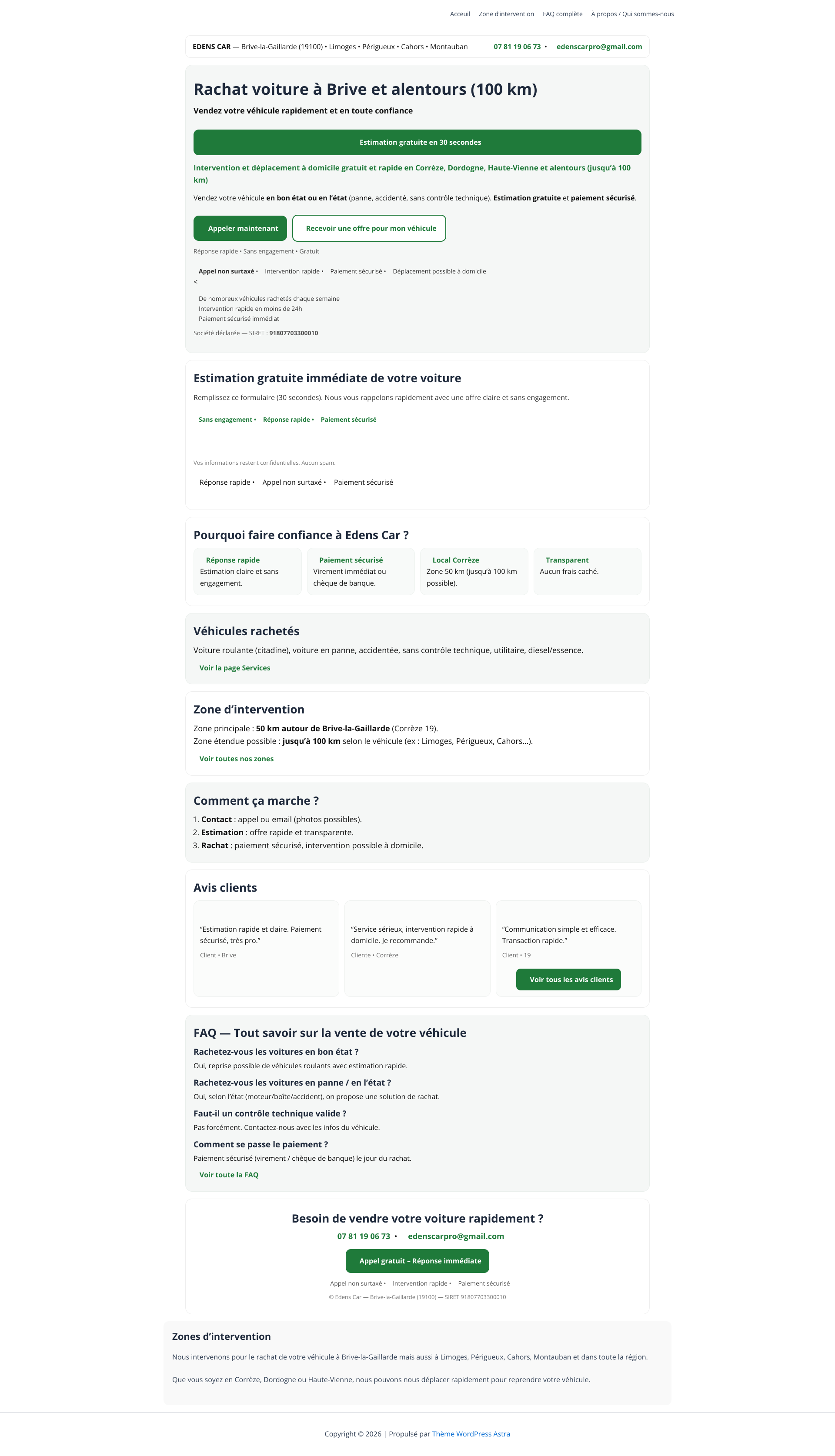 Aperçu du site