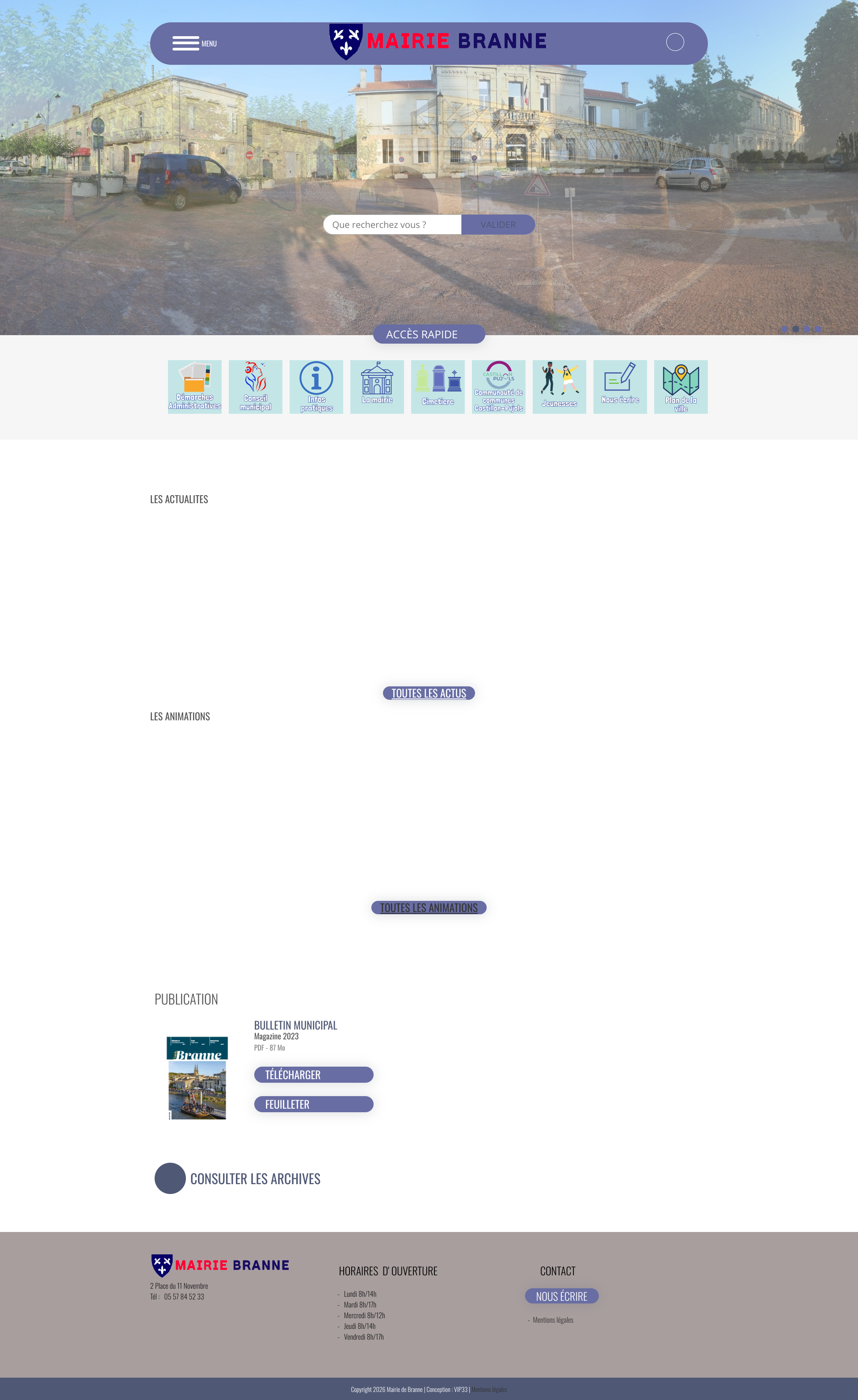 Aperçu du site