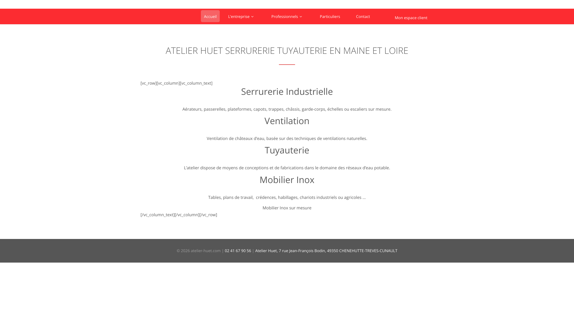 Aperçu du site