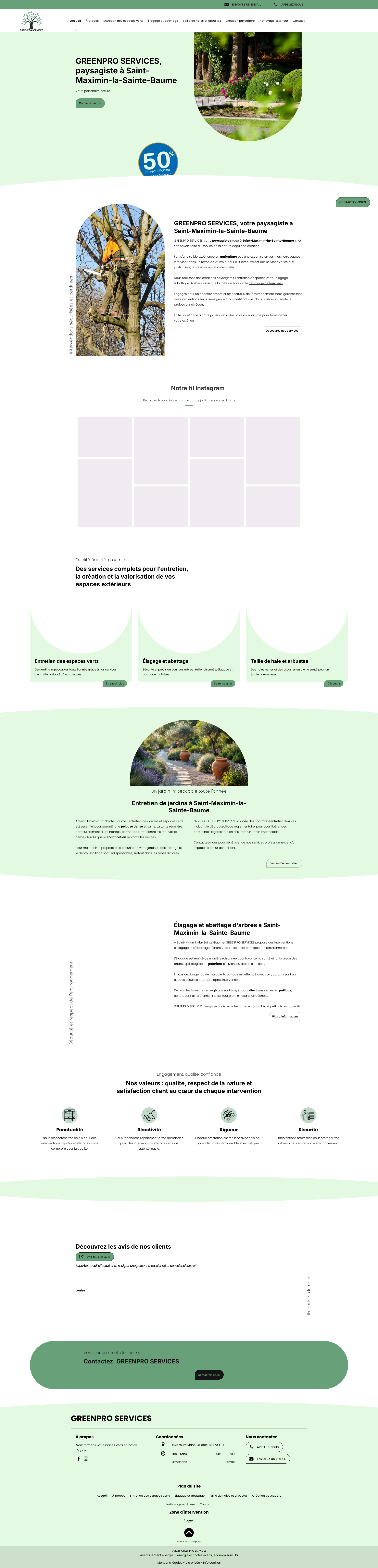 Aperçu du site