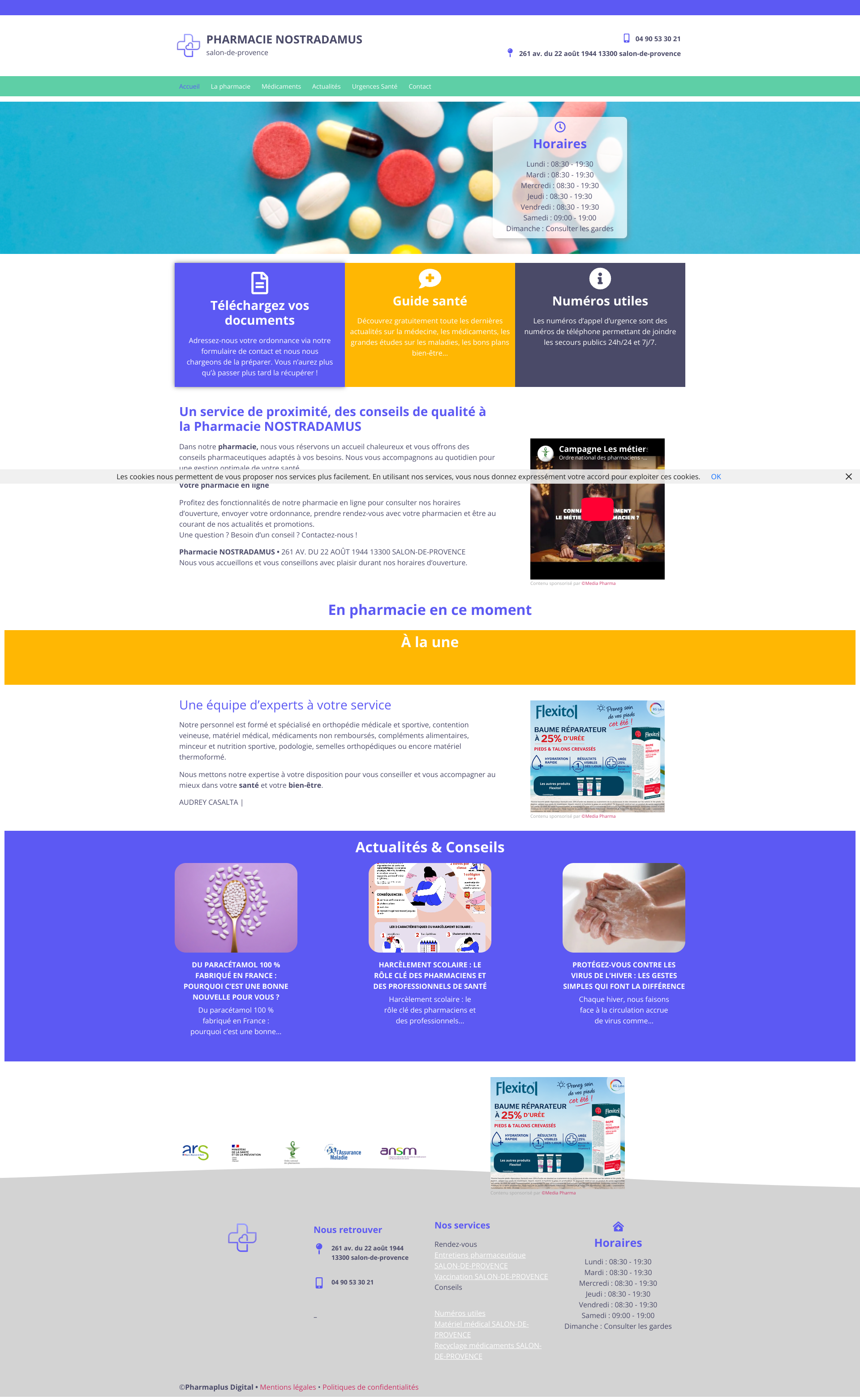 Aperçu du site