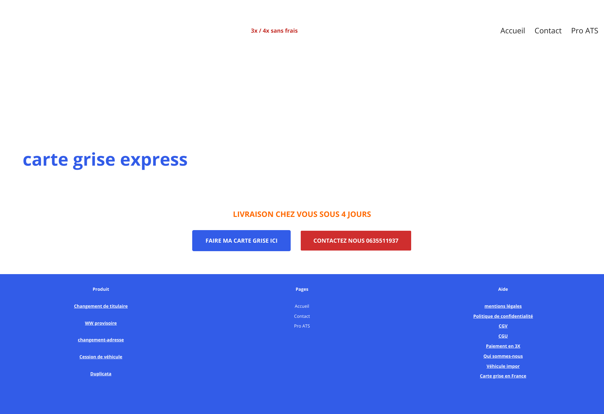 Aperçu du site