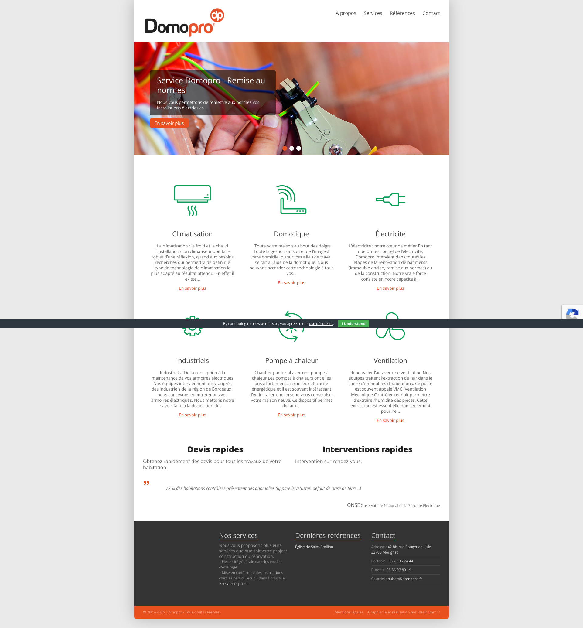 Aperçu du site