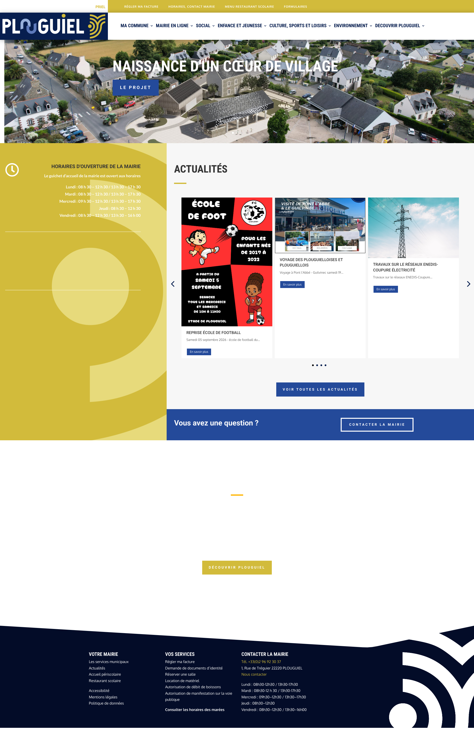 Aperçu du site