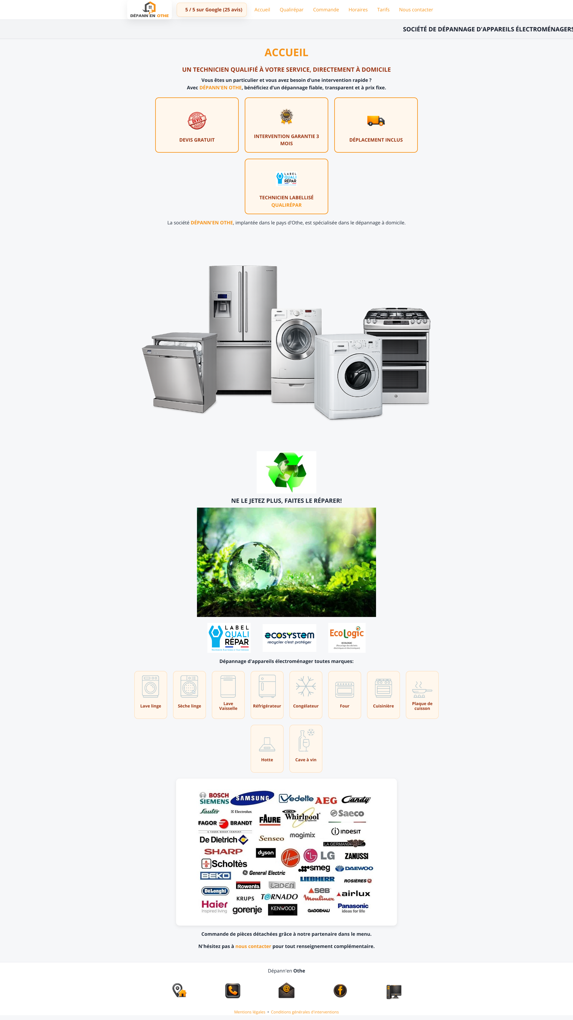 Aperçu du site