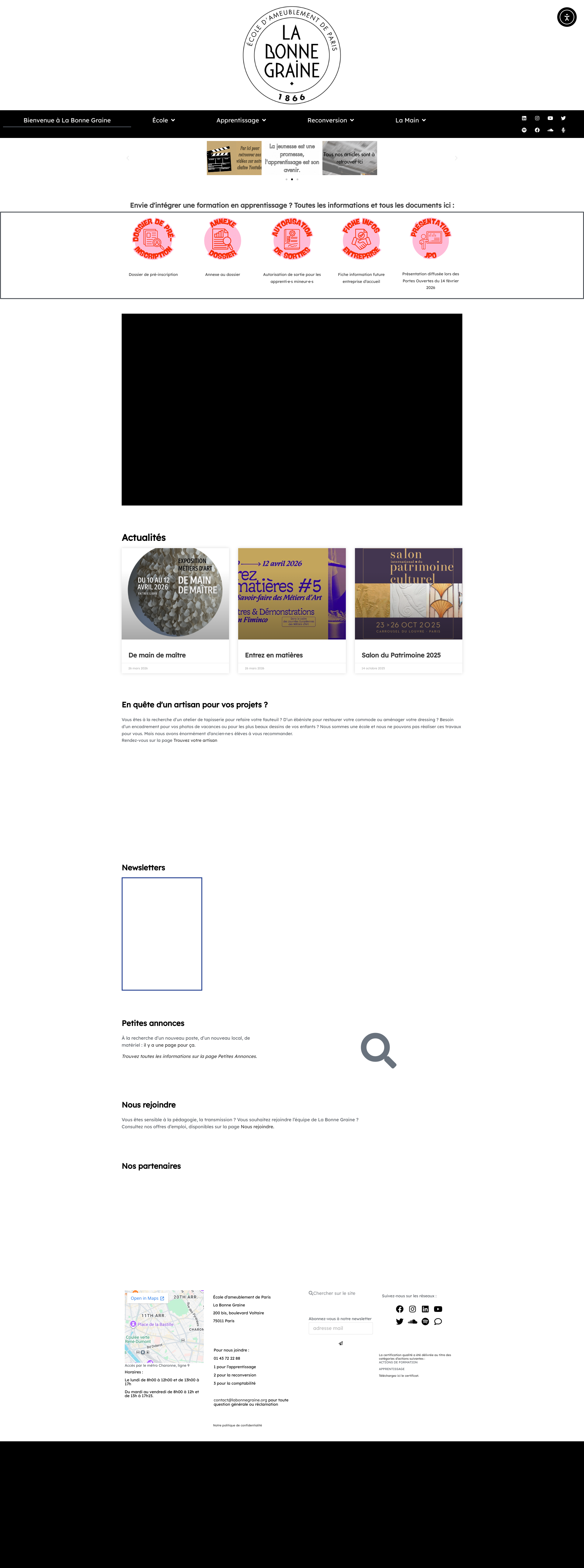 Aperçu du site
